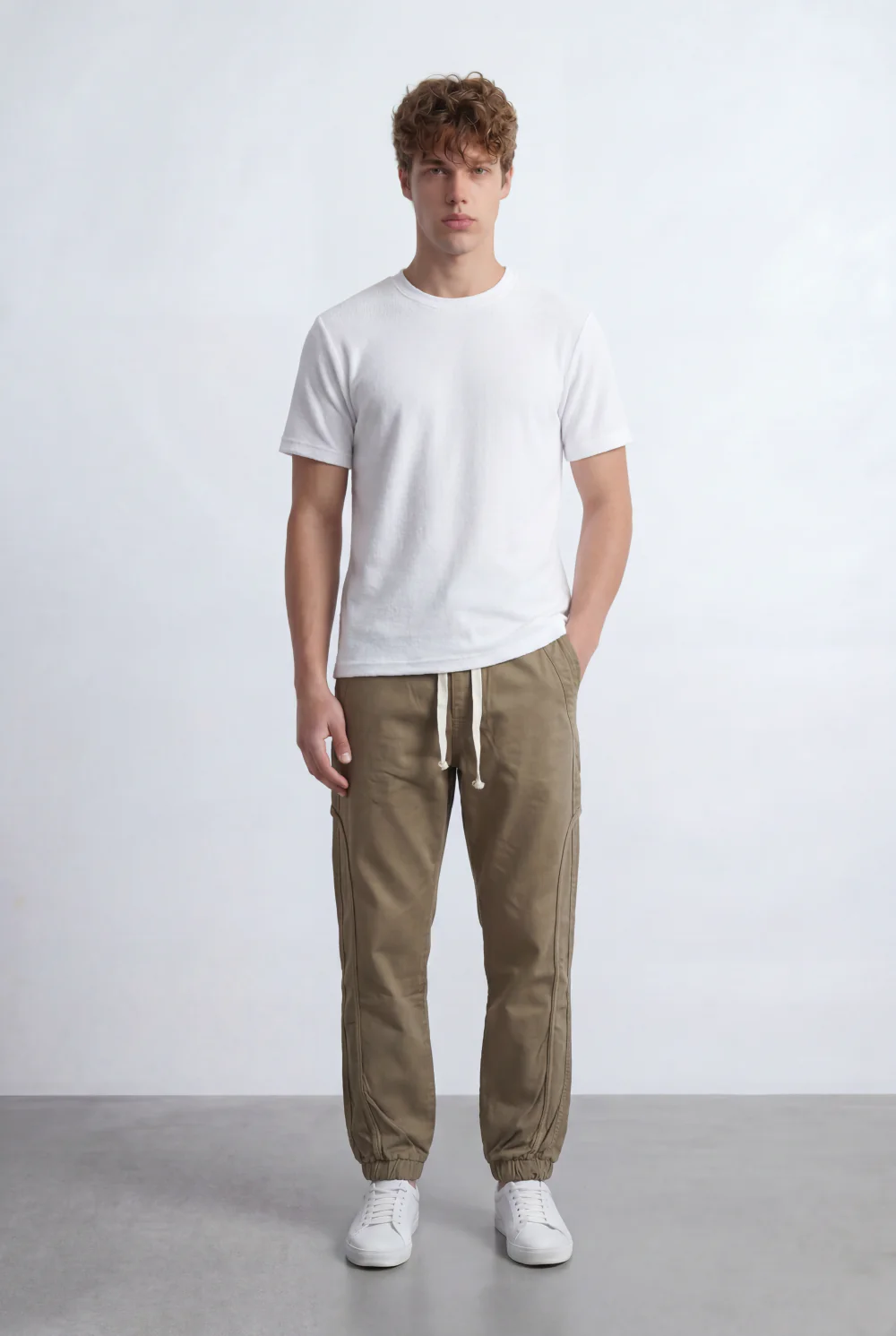 Men’s Tomato Store Modern Sarouel Jogger Elastic Drawstring Waist Streamlined Panel Seam Detail - Image 23
