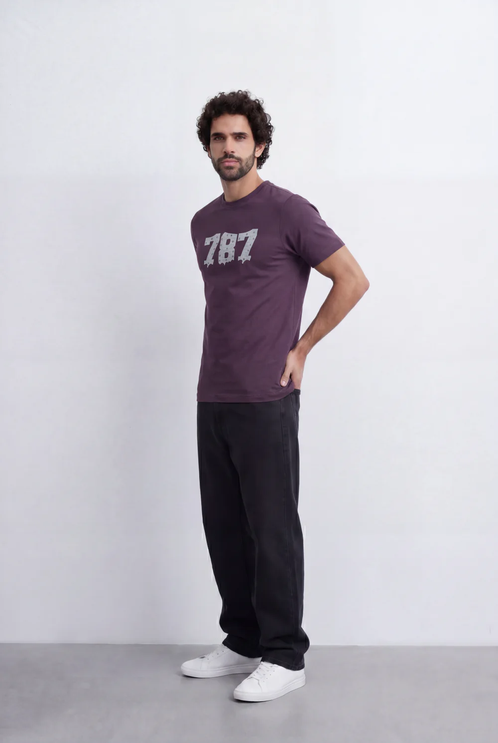 Men’s Tomato Store Numeric Graphic T-Shirt Raised Number Front Artwork Textured Patch Detail - Image 11