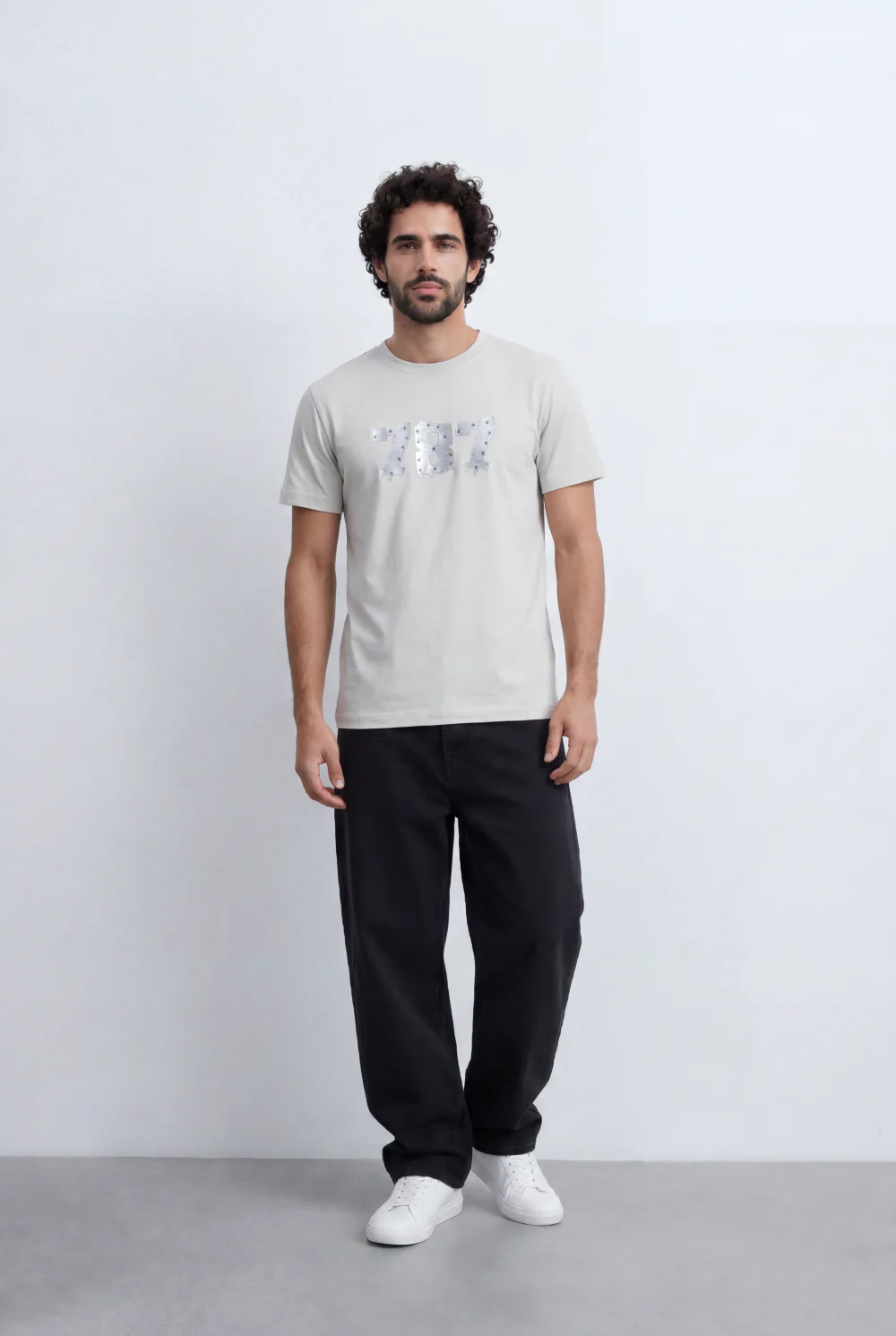 Men’s Tomato Store Numeric Graphic T-Shirt Raised Number Front Artwork Textured Patch Detail - Image 7
