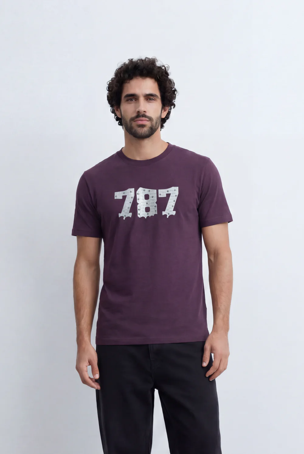 Men’s Tomato Store Numeric Graphic T-Shirt Raised Number Front Artwork Textured Patch Detail - Image 9
