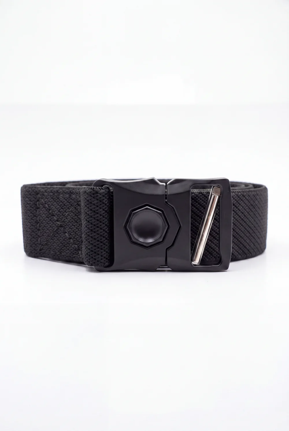 Men’s Tomato Store Orbit Lock Web Belt Featuring Braided Stretch Strap Round Push Buckle - Image 2