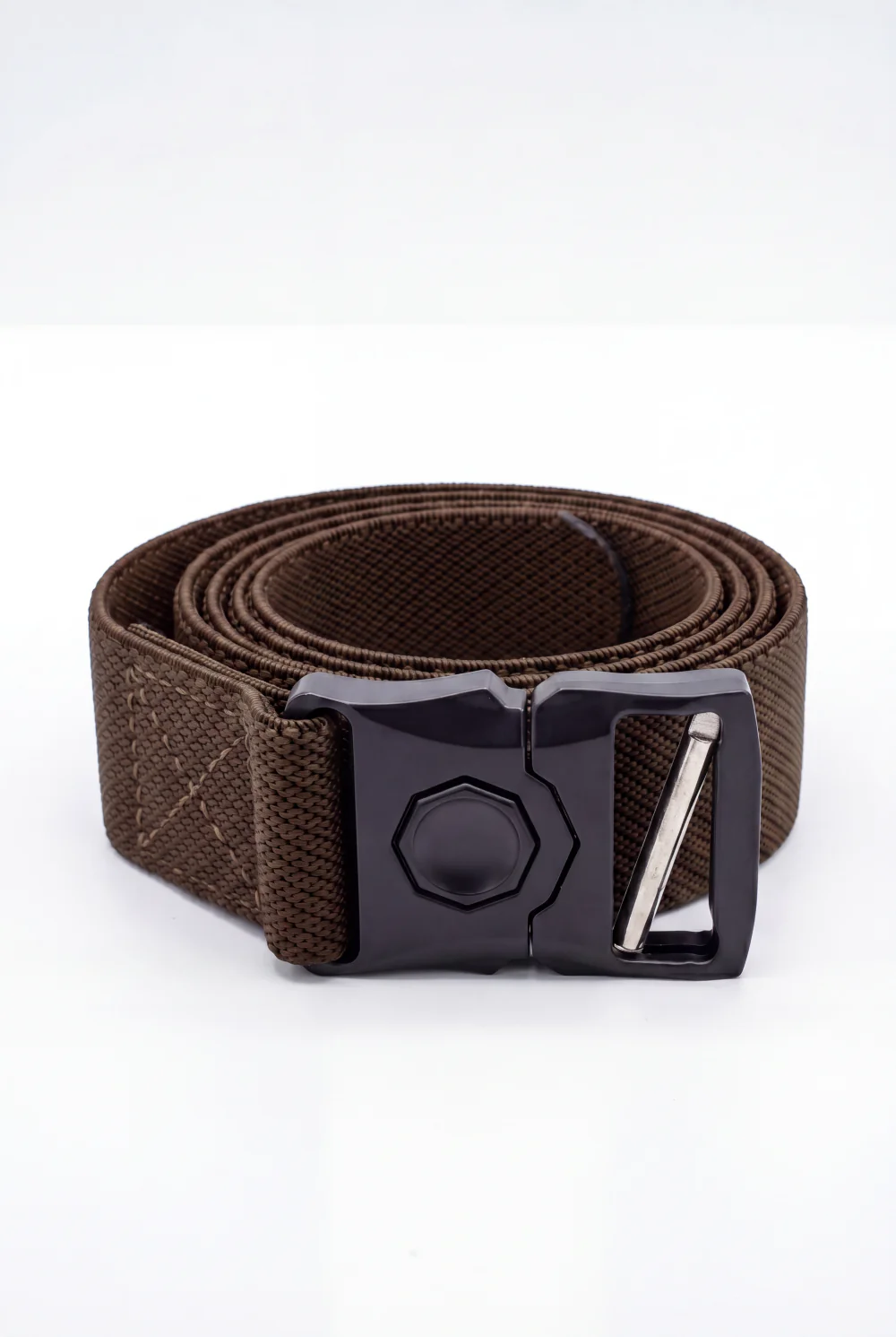 Men’s Tomato Store Orbit Lock Web Belt Featuring Braided Stretch Strap Round Push Buckle - Image 4