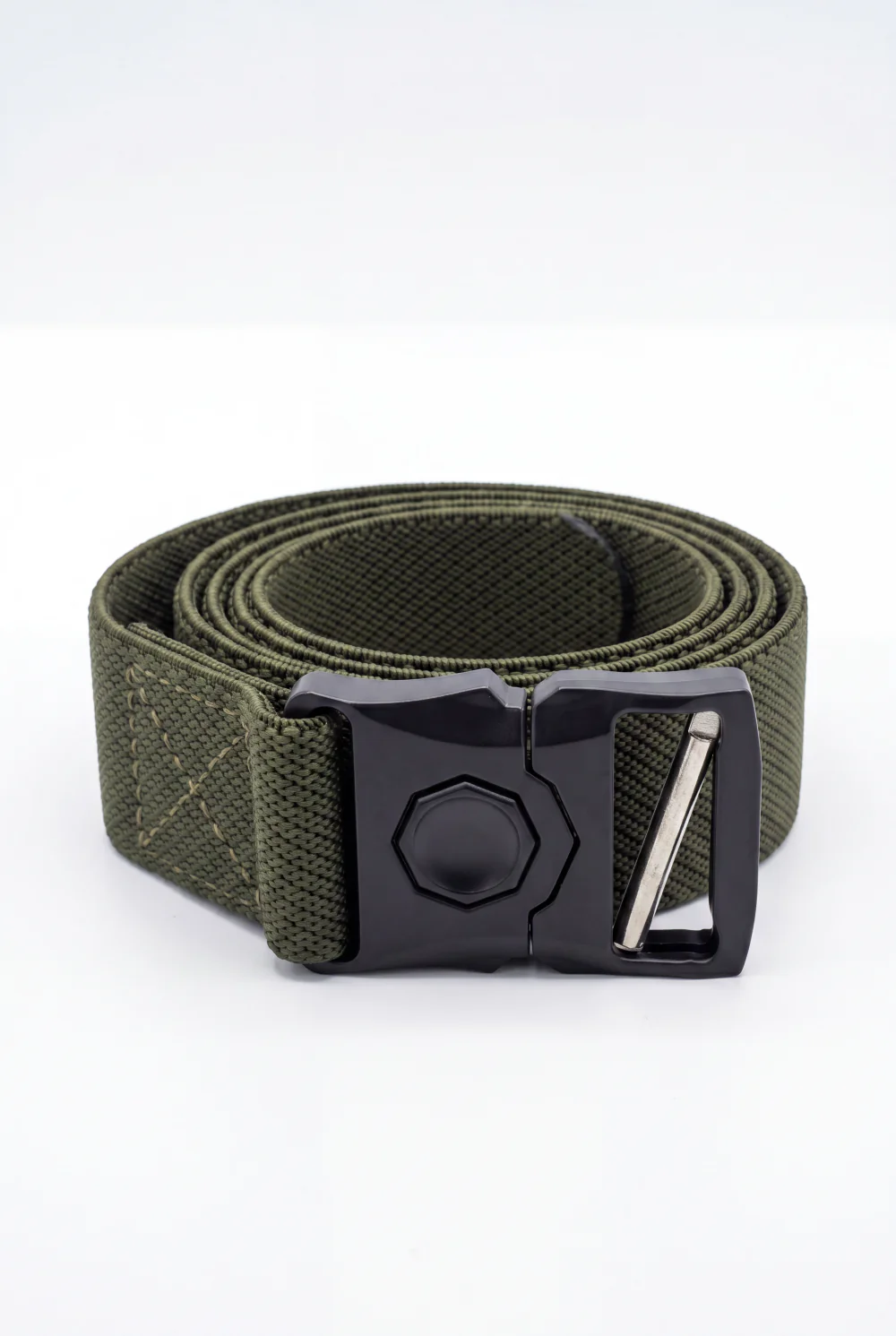 Men’s Tomato Store Orbit Lock Web Belt Featuring Braided Stretch Strap Round Push Buckle - Image 7