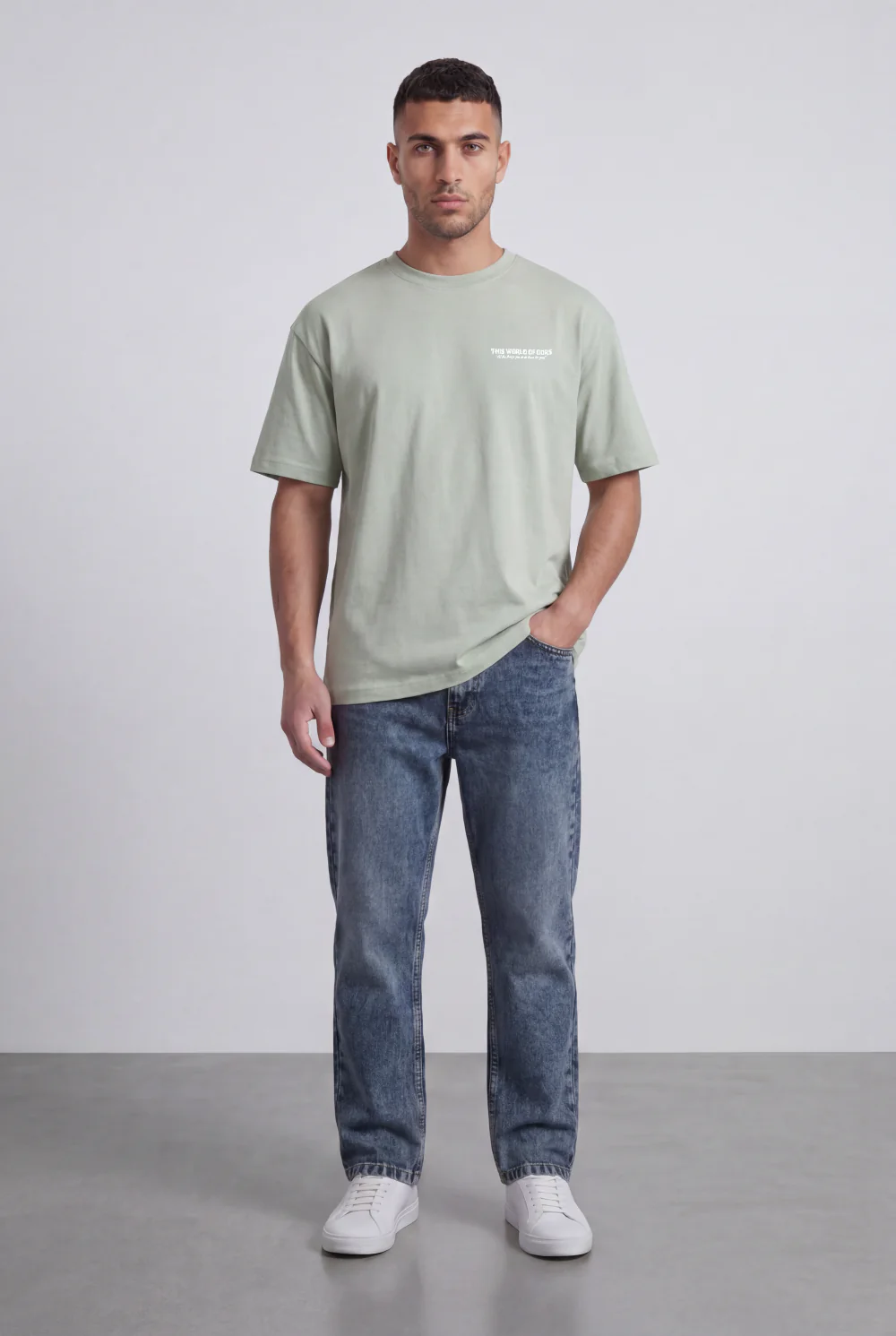 Men’s Tomato Store Oversized Graphic T-Shirt Minimal Front Print Back Artwork - Image 7