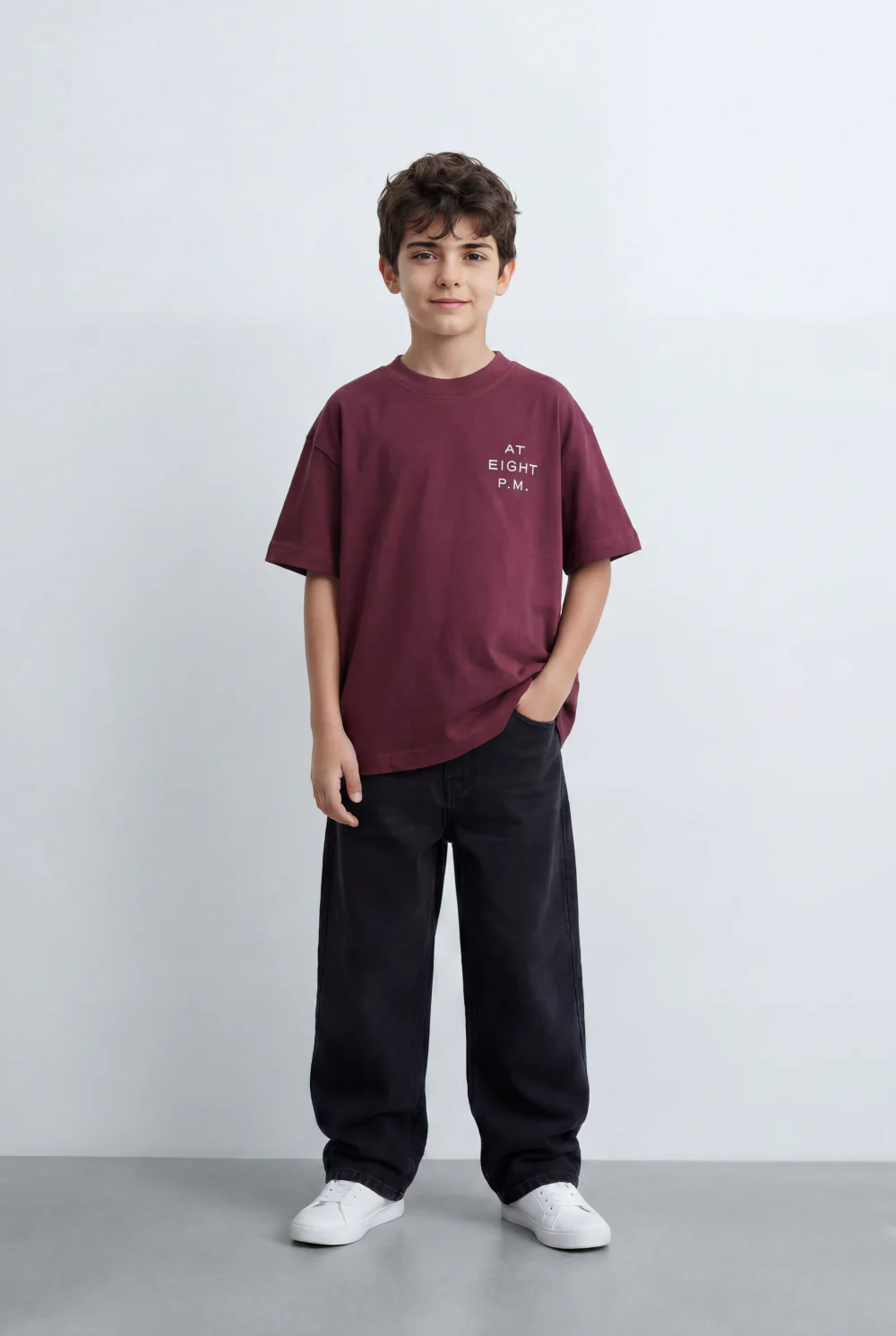 Boy’s Tomato Store Oversized T-Shirt Large Back Graphic Print, Hand Drawn Typography - Image 11