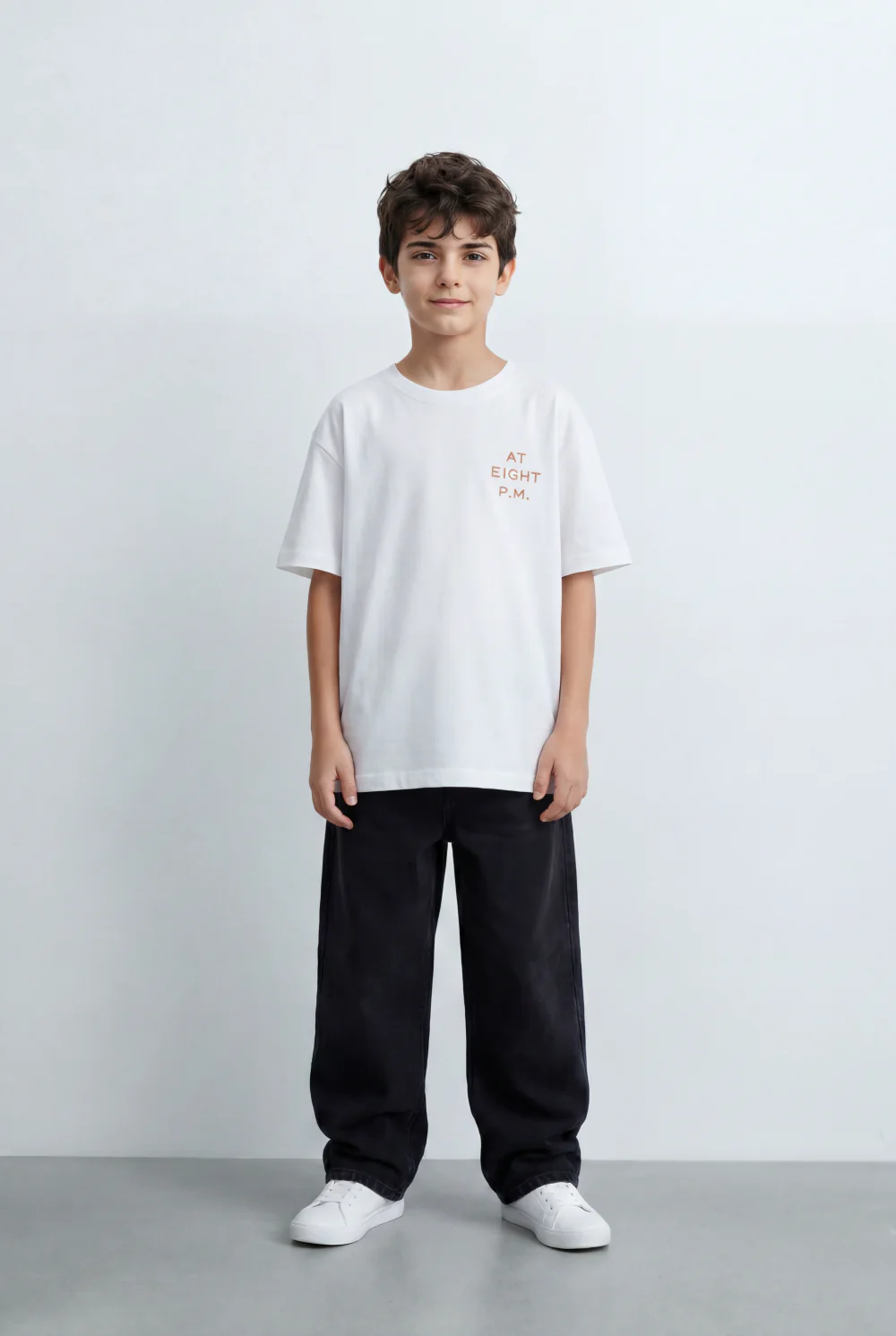 Boy’s Tomato Store Oversized T-Shirt Large Back Graphic Print, Hand Drawn Typography - Image 7