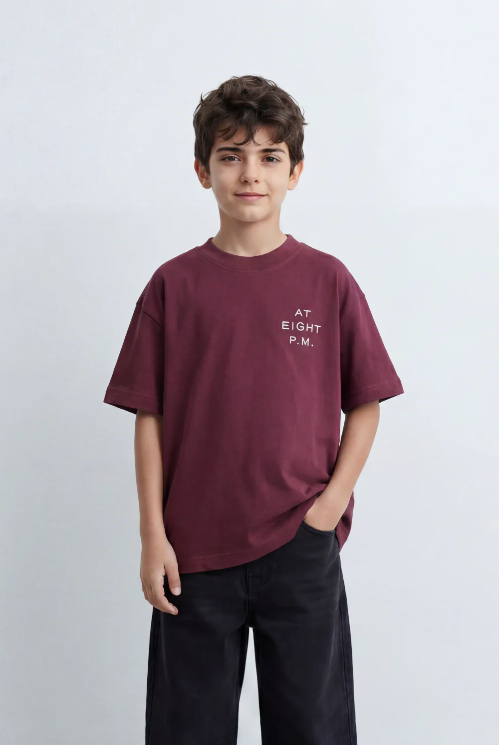 Boy’s Tomato Store Oversized T-Shirt Large Back Graphic Print, Hand Drawn Typography - Image 9
