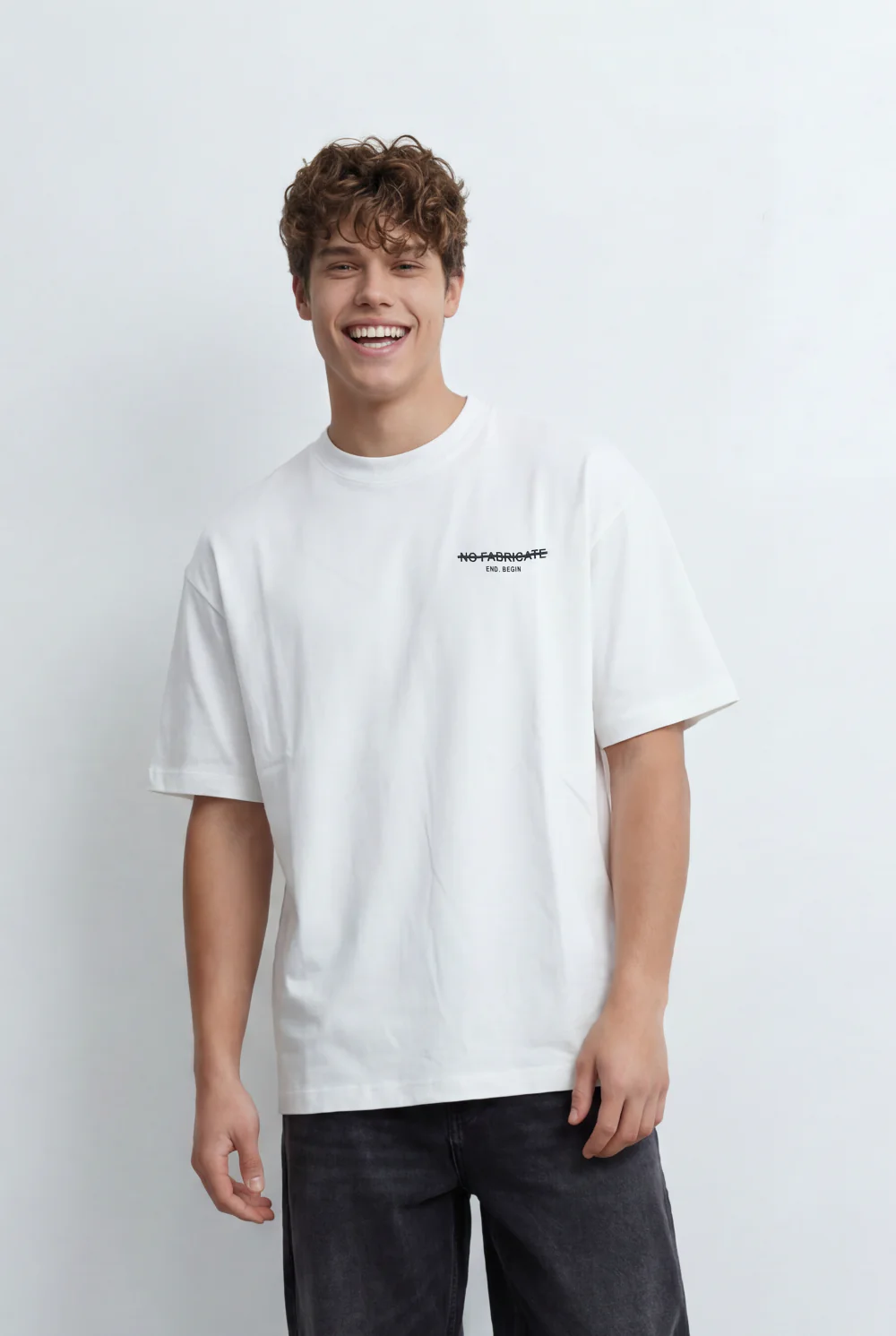 Men’s Tomato Store Oversized T-Shirt Minimal Front And Back Prints