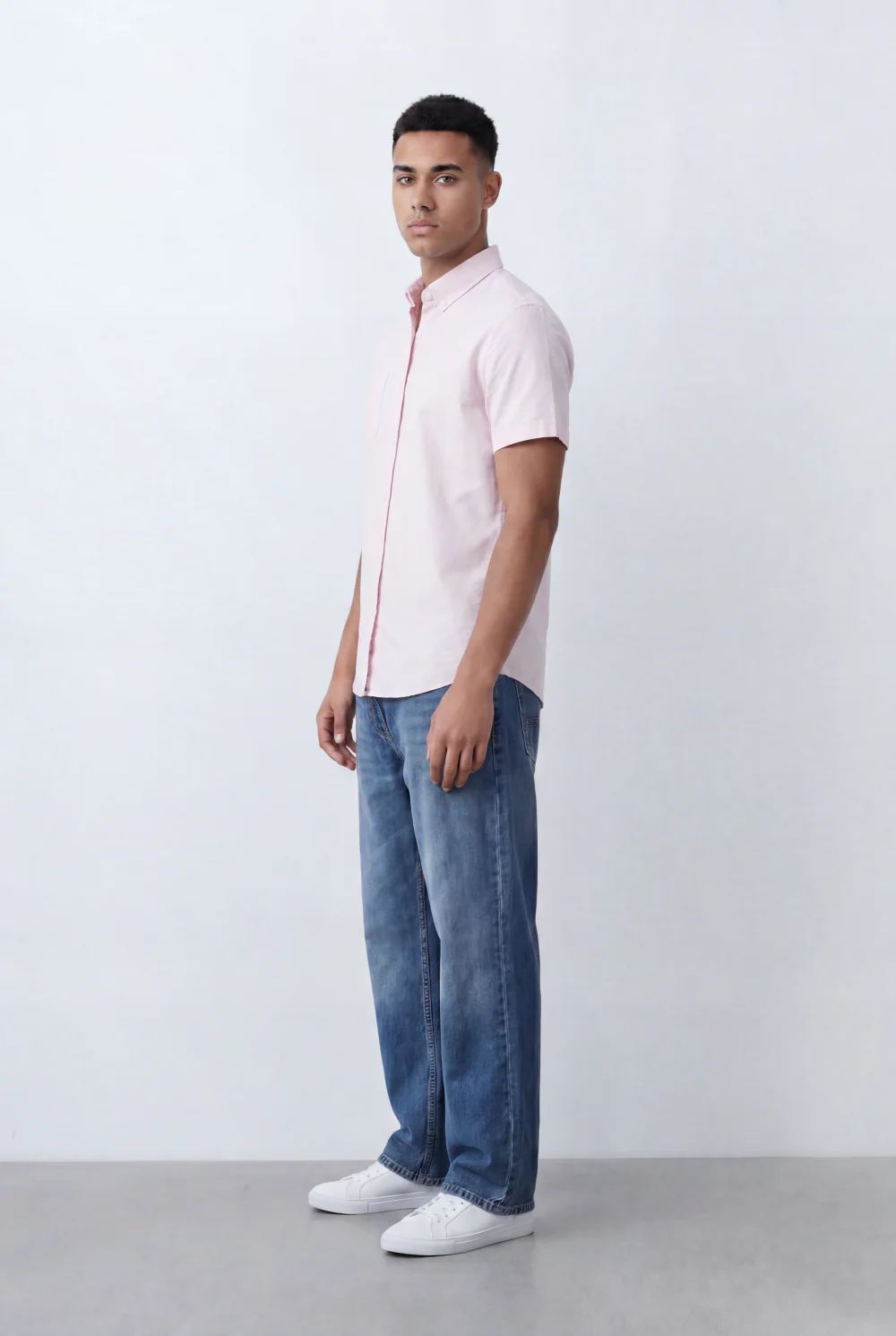 Men’s Tomato Store Oxford Slim Fit Shirt Short Sleeve Button Down Collar Lightweight Breathable Fabric - Image 24