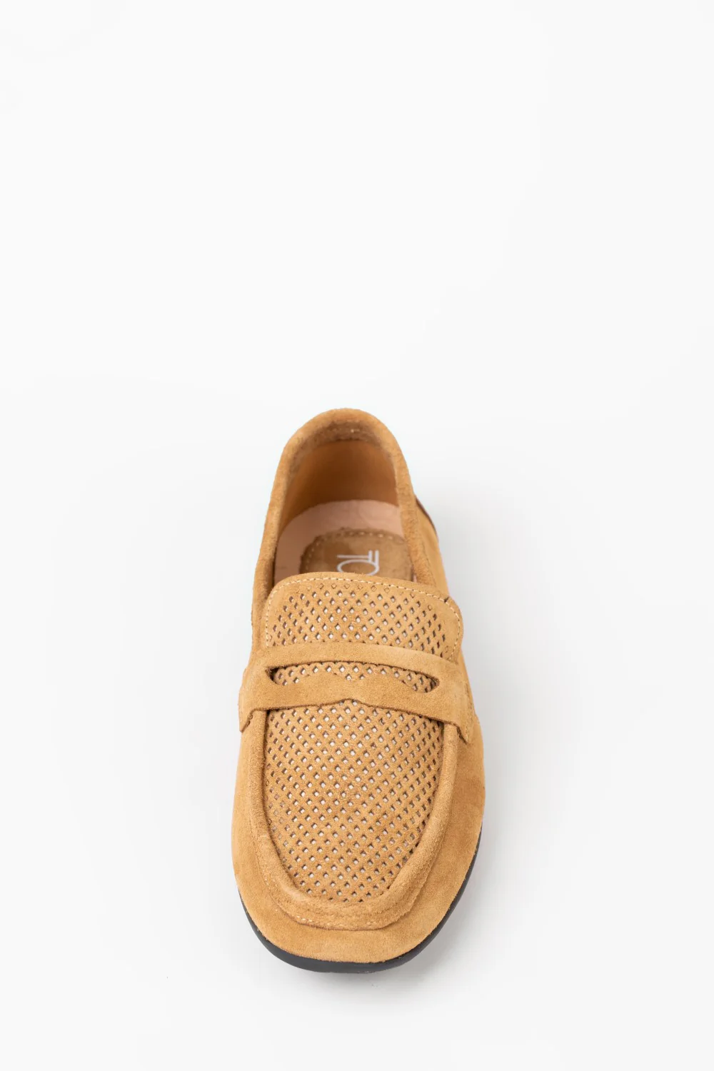 Men’s Tomato Store Perforated Suede Loafers Flexible Low-Profile Shoes - Image 10