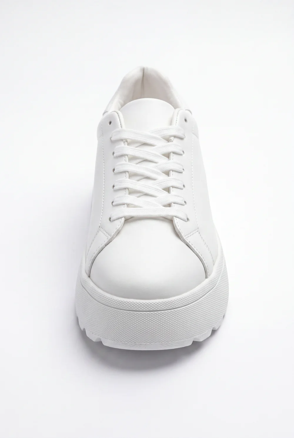 Men’s Tomato Store Platform Sneaker Clean Leather Upper Minimal Panel Design Lace Up Closure Shoes - Image 3
