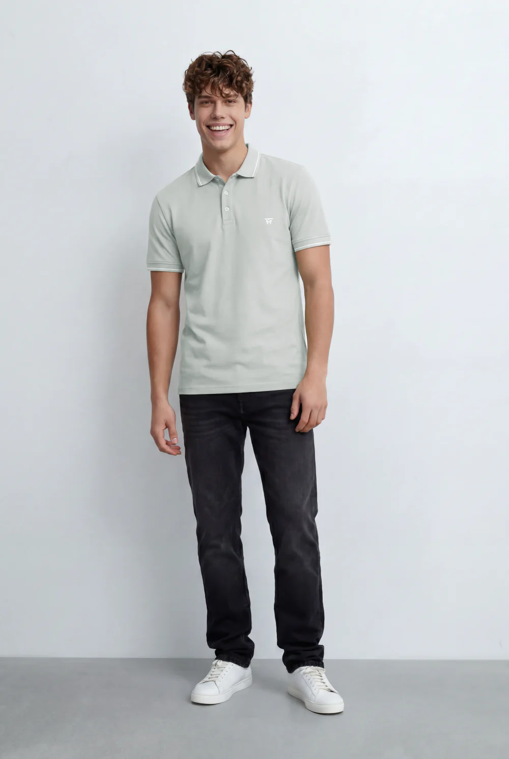 Men’s Tomato Store Polo T-Shirt Contrast Tipping Details Embroidered Chest Logo Slim Fit - Image 11