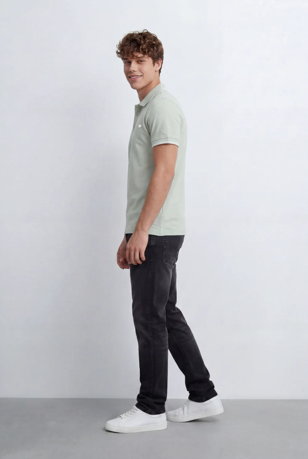 Men’s Tomato Store Polo T-Shirt Contrast Tipping Details Embroidered Chest Logo Slim Fit - Image 12