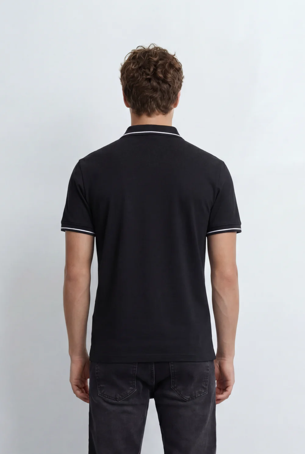 Men’s Tomato Store Polo T-Shirt Contrast Tipping Details Embroidered Chest Logo Slim Fit - Image 2