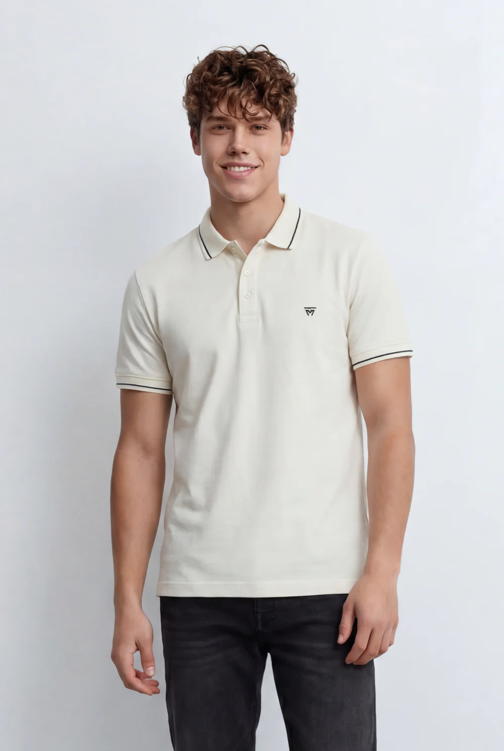 Men’s Tomato Store Polo T-Shirt Contrast Tipping Details Embroidered Chest Logo Slim Fit - Image 5