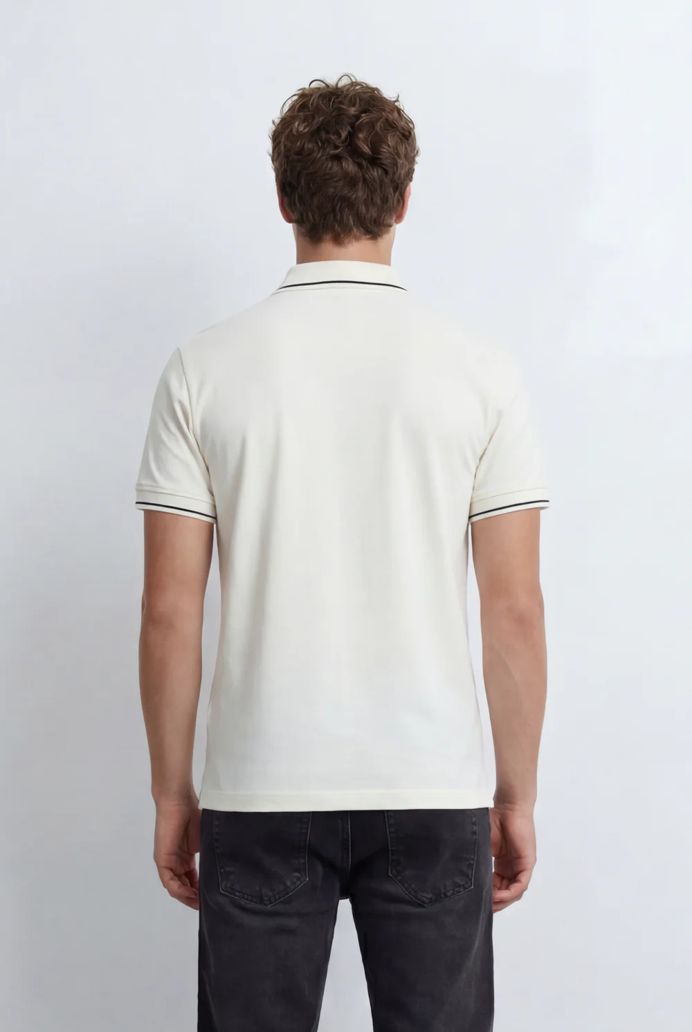 Men’s Tomato Store Polo T-Shirt Contrast Tipping Details Embroidered Chest Logo Slim Fit - Image 6