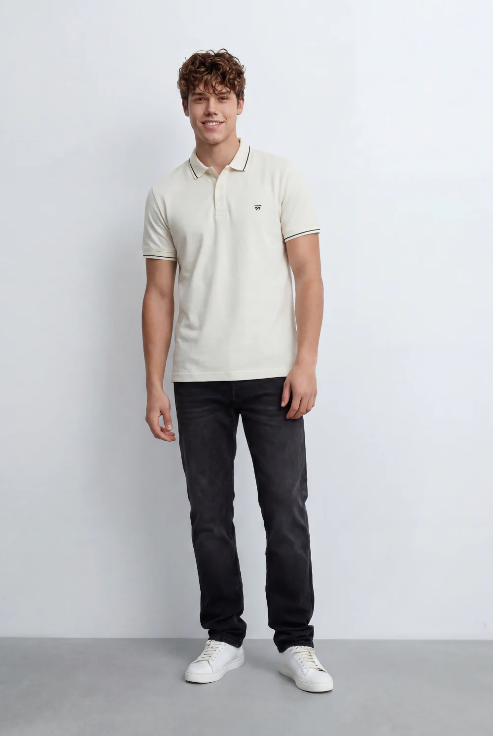 Men’s Tomato Store Polo T-Shirt Contrast Tipping Details Embroidered Chest Logo Slim Fit - Image 7