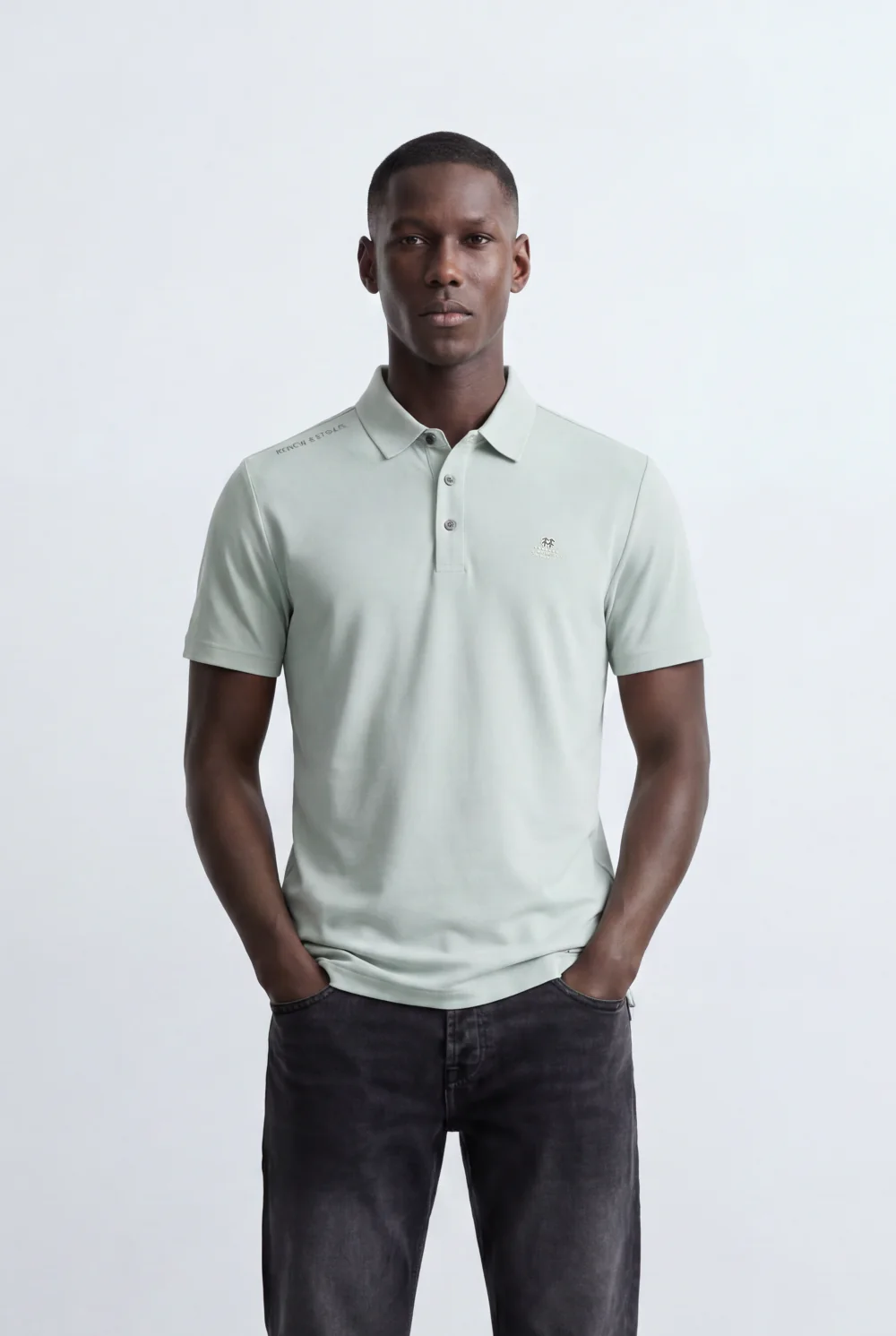 Men’s Tomato Store Refined Polo Shirt Embroidered Chest Detail Classic Collar Structure Button Placket T-Shirt - Image 13
