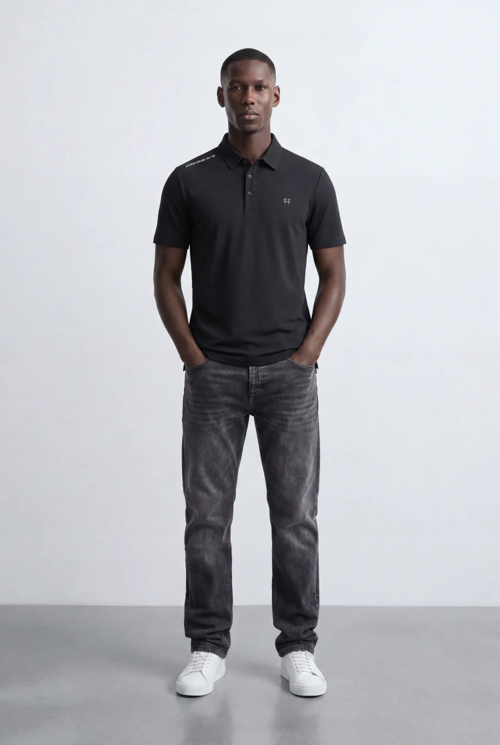 Men’s Tomato Store Refined Polo Shirt Embroidered Chest Detail Classic Collar Structure Button Placket T-Shirt - Image 3