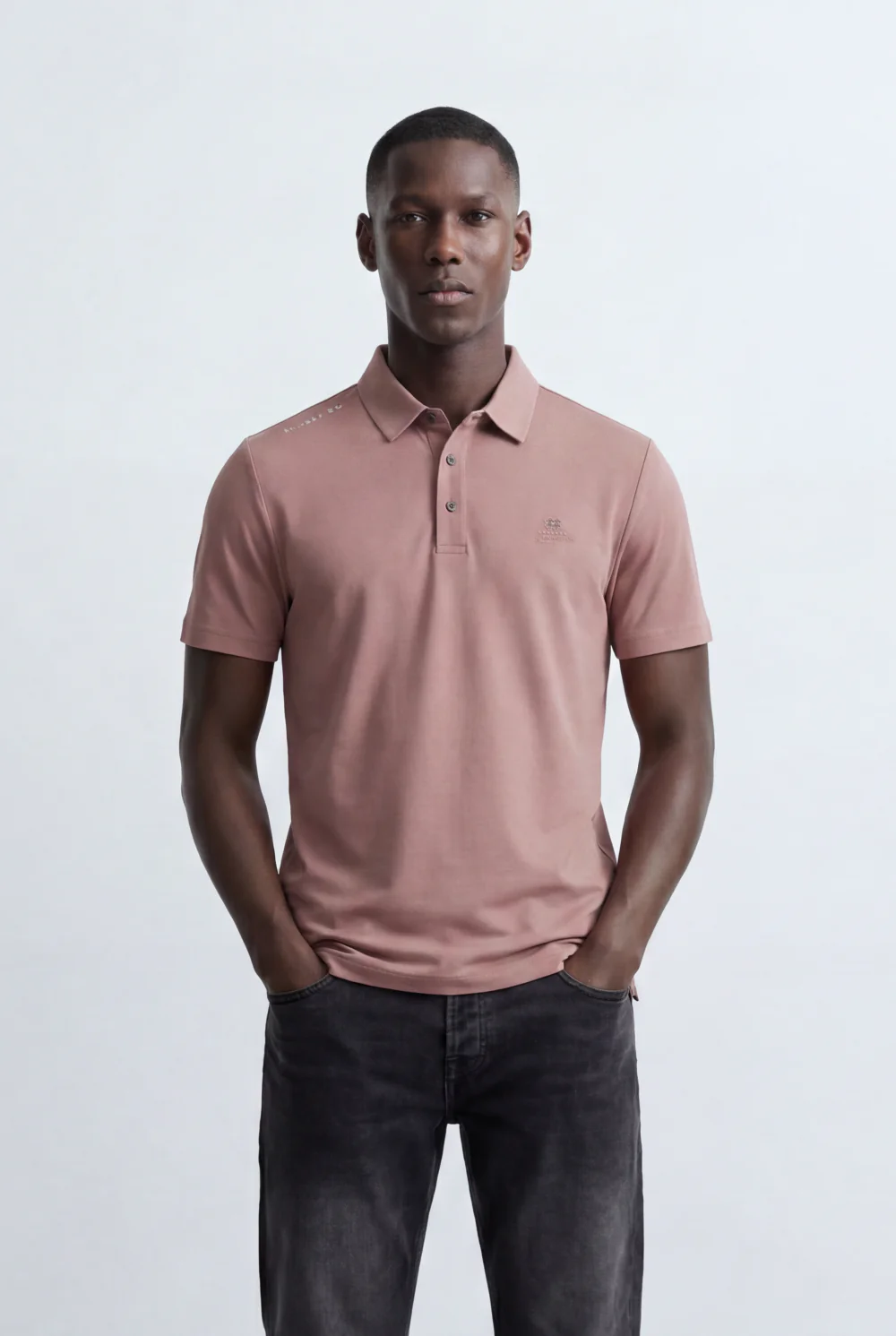 Men’s Tomato Store Refined Polo Shirt Embroidered Chest Detail Classic Collar Structure Button Placket T-Shirt - Image 9