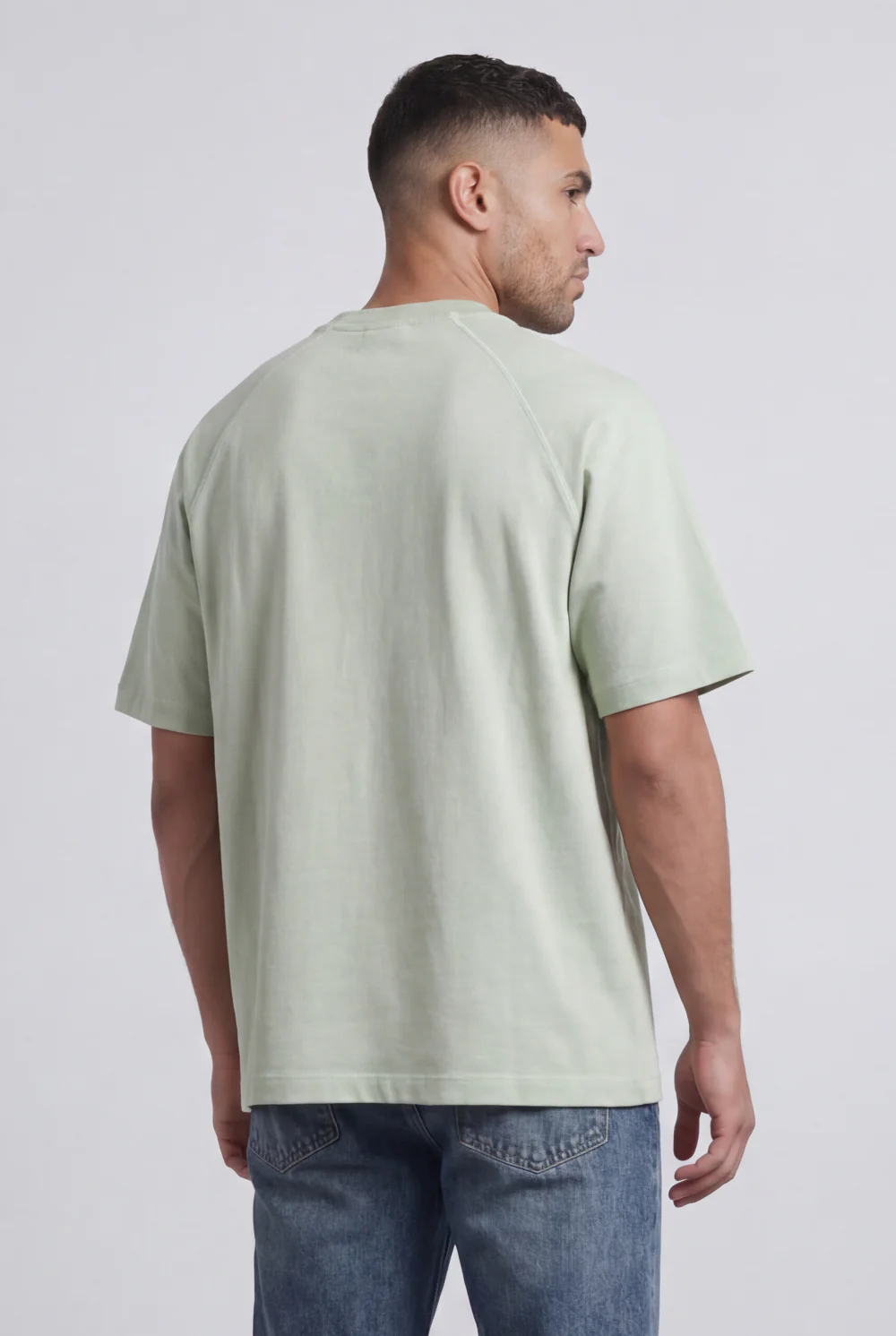 Men’s Tomato Store Regular Fit T-Shirt Rib Crew Neck Mini Neck Graphic Short Sleeves Stitch Lines - Image 10