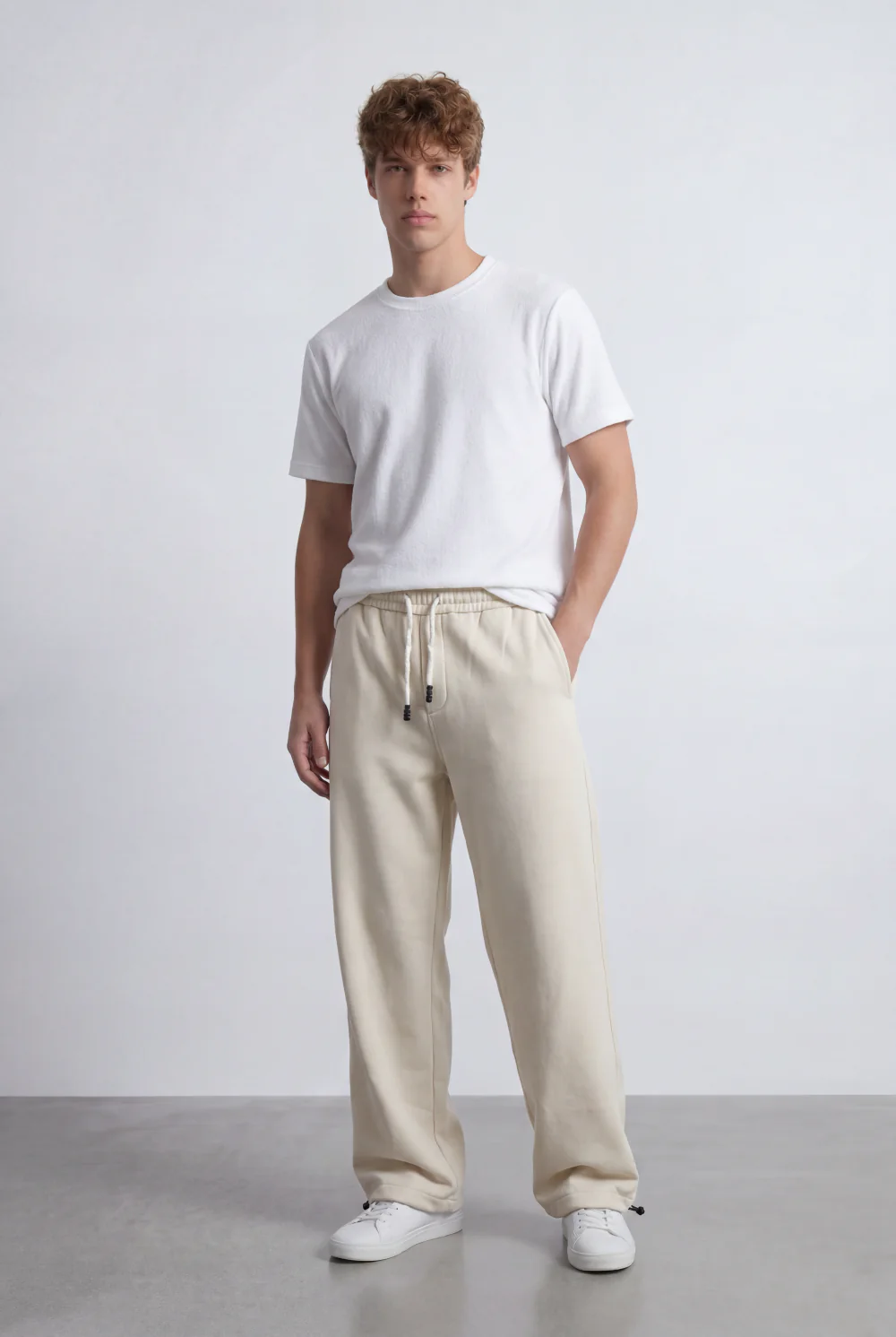 Men’s Tomato Store Relaxed Sweatpants Elastic Waist Oversize Melton Fabric - Image 3