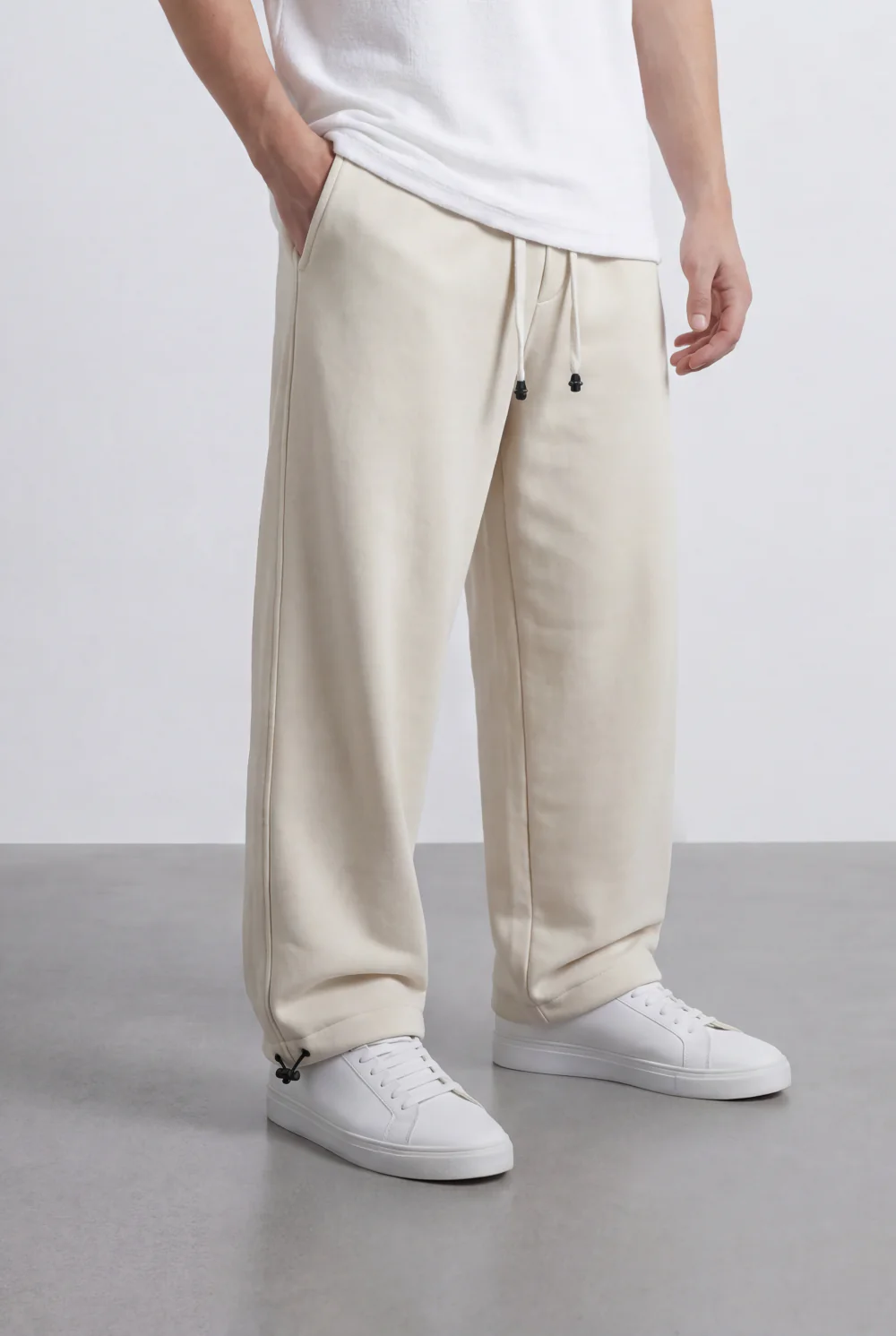 Men’s Tomato Store Relaxed Sweatpants Elastic Waist Oversize Melton Fabric - Image 4