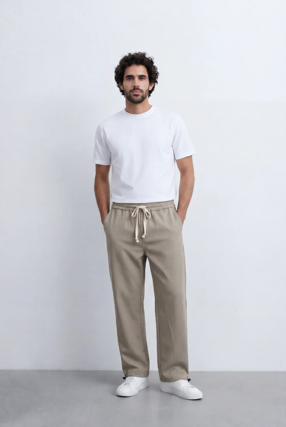 Men’s Tomato Store Relaxed Sweatpants Elastic Waistband Contrast Draw Cord Wide Leg - Image 11
