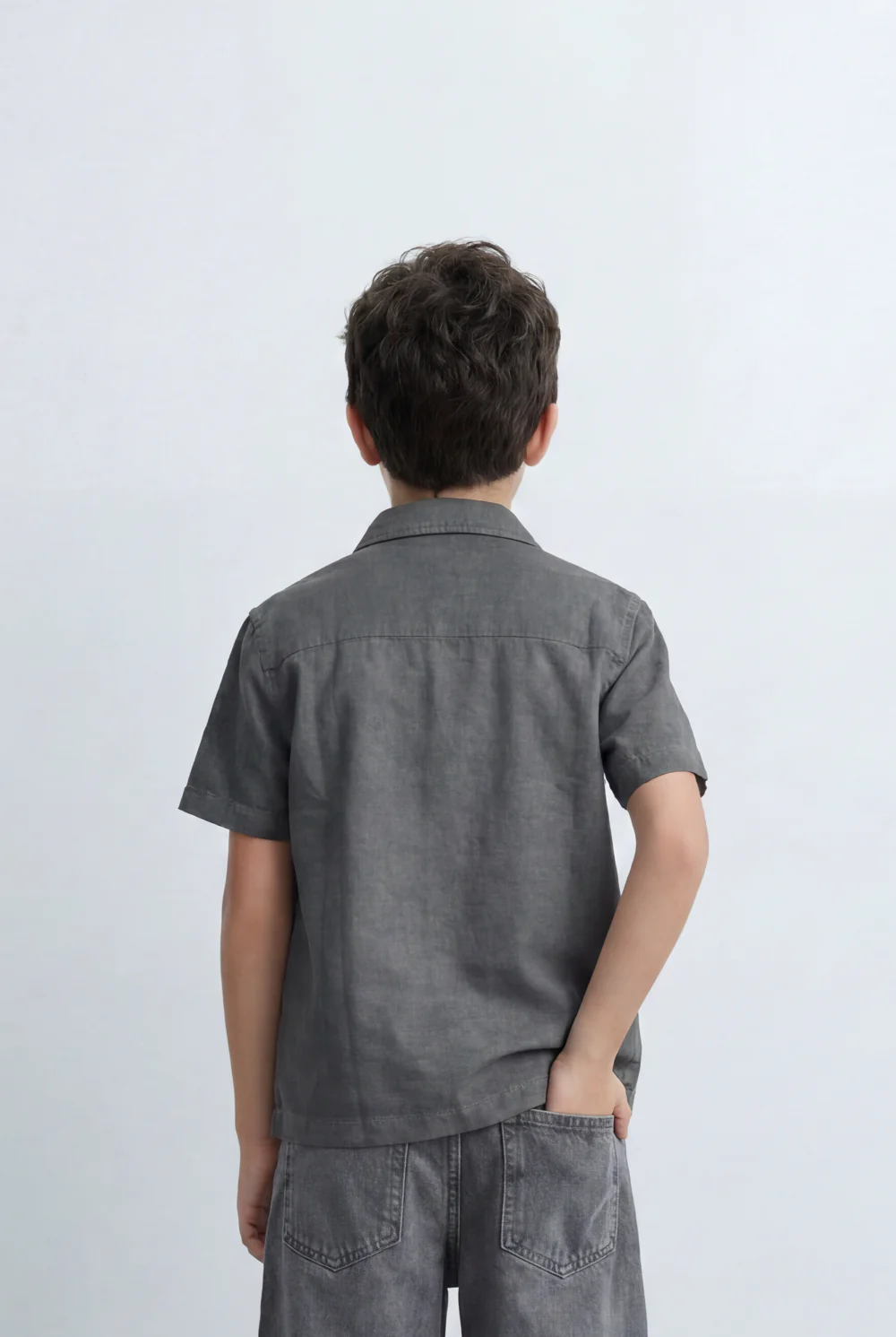 Boy’s Tomato Store Resort Shirt Regular Fit Soft Washed Texture Open Collar Design - Image 2