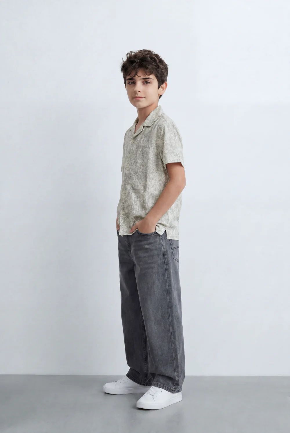 Boy’s Tomato Store Resort Shirt Regular Fit Soft Washed Texture Open Collar Design - Image 8