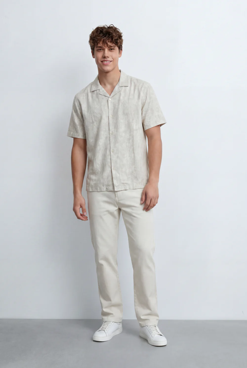 Men’s Tomato Store Resort Shirt Soft Washed Texture Open Collar Design Regular Fit - Image 3