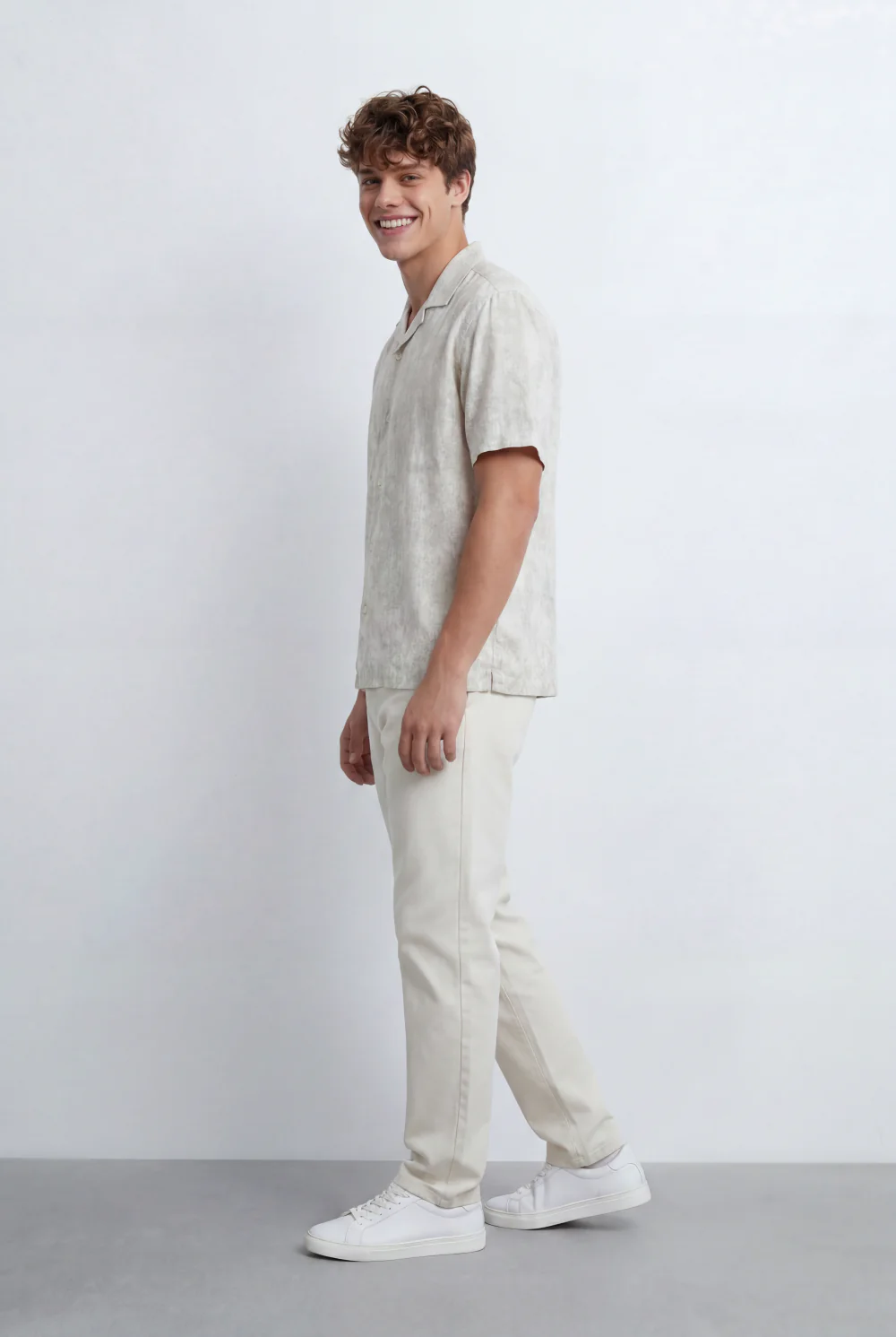 Men’s Tomato Store Resort Shirt Soft Washed Texture Open Collar Design Regular Fit - Image 4