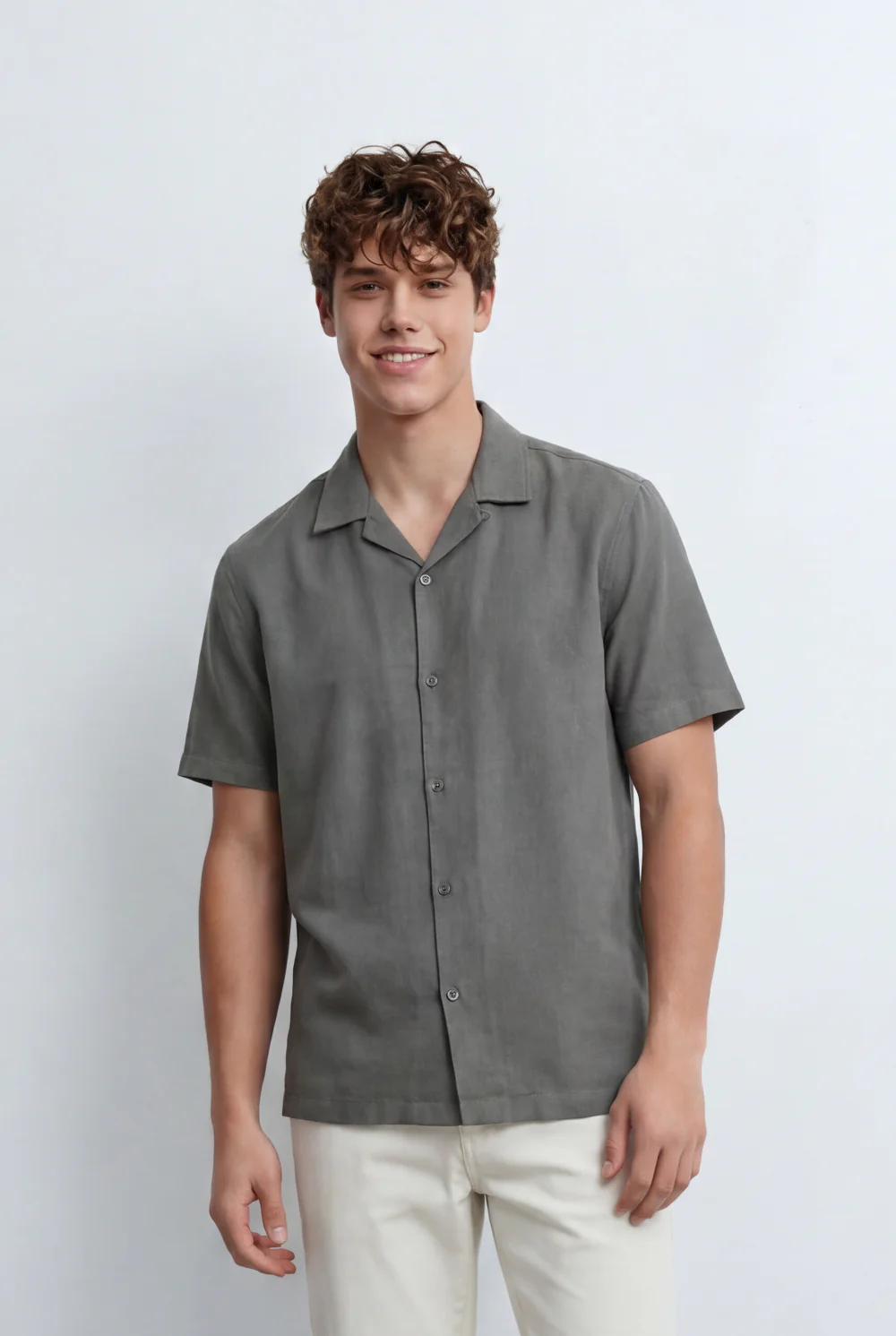 Men’s Tomato Store Resort Shirt Soft Washed Texture Open Collar Design Regular Fit - Image 5