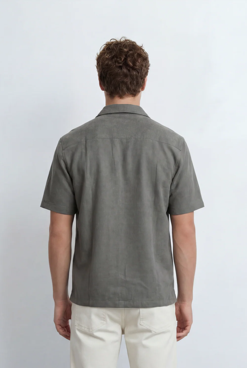 Men’s Tomato Store Resort Shirt Soft Washed Texture Open Collar Design Regular Fit - Image 6