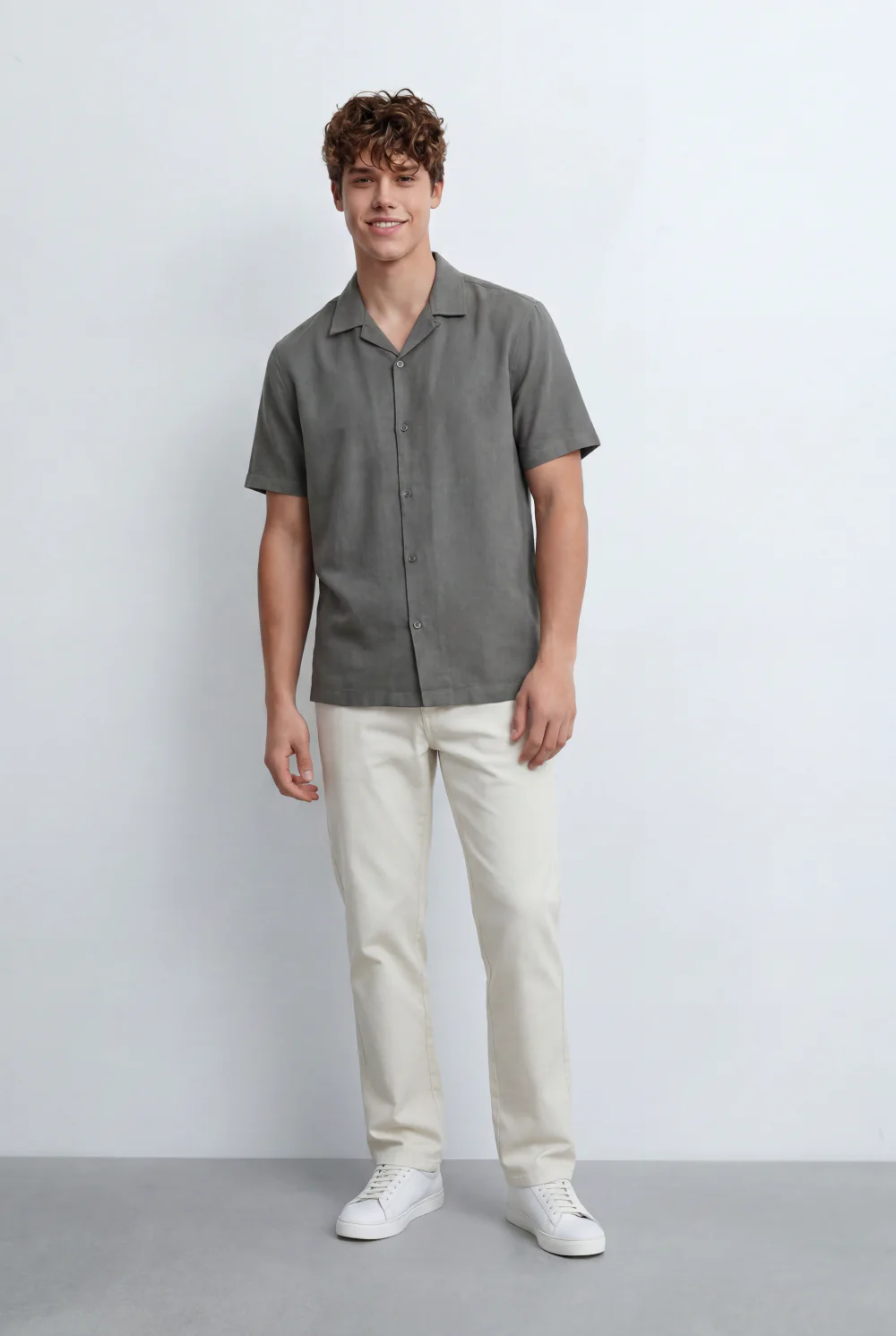 Men’s Tomato Store Resort Shirt Soft Washed Texture Open Collar Design Regular Fit - Image 7