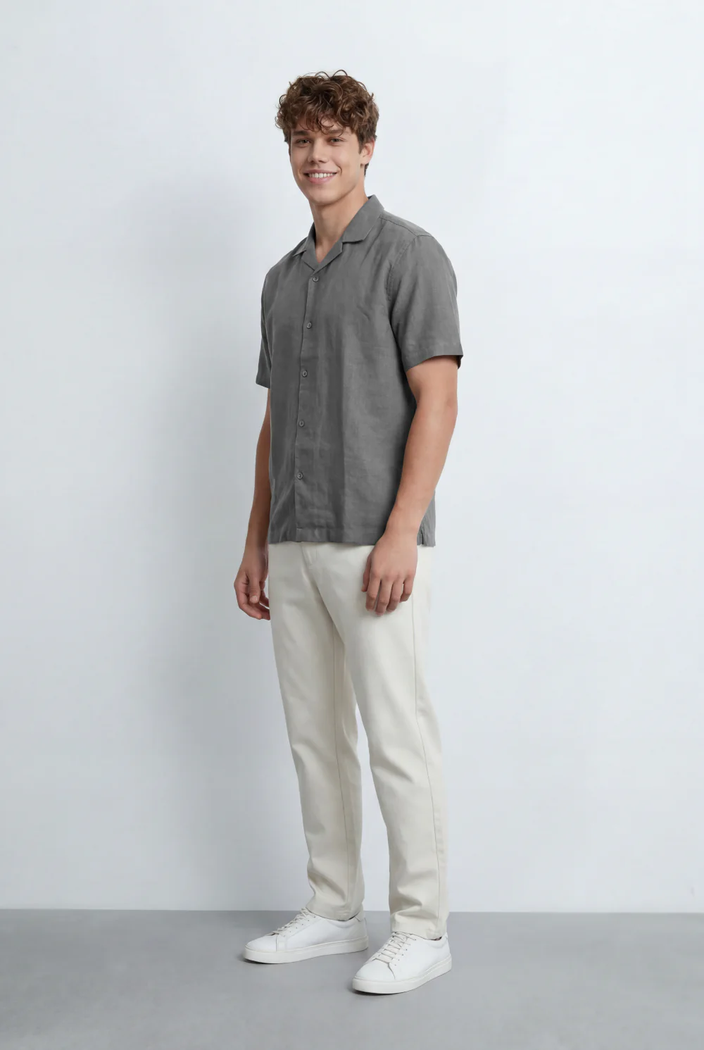Men’s Tomato Store Resort Shirt Soft Washed Texture Open Collar Design Regular Fit - Image 8