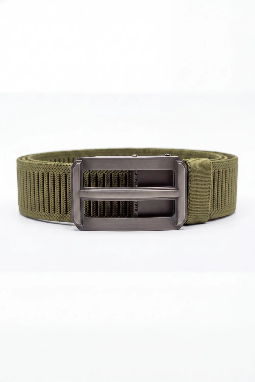 Men’s Tomato Store Ribbed Woven Belt Built Strong Strap Double Bar Buckle Adjustable Slide Fit Durable Edge Stitching - Image 14