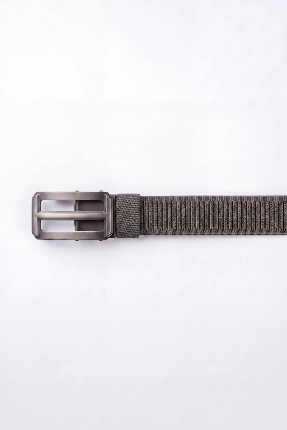Men’s Tomato Store Ribbed Woven Belt Built Strong Strap Double Bar Buckle Adjustable Slide Fit Durable Edge Stitching - Image 3