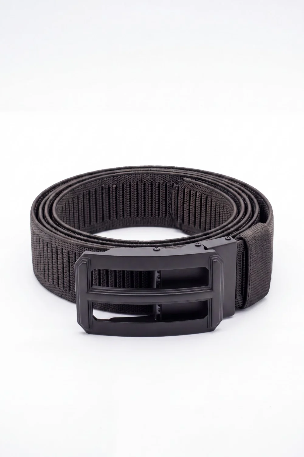 Men’s Tomato Store Ribbed Woven Belt Built Strong Strap Double Bar Buckle Adjustable Slide Fit Durable Edge Stitching - Image 4