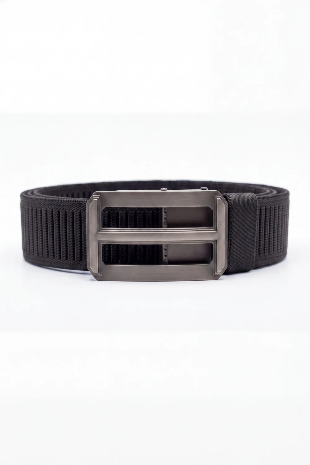 Men’s Tomato Store Ribbed Woven Belt Built Strong Strap Double Bar Buckle Adjustable Slide Fit Durable Edge Stitching - Image 5