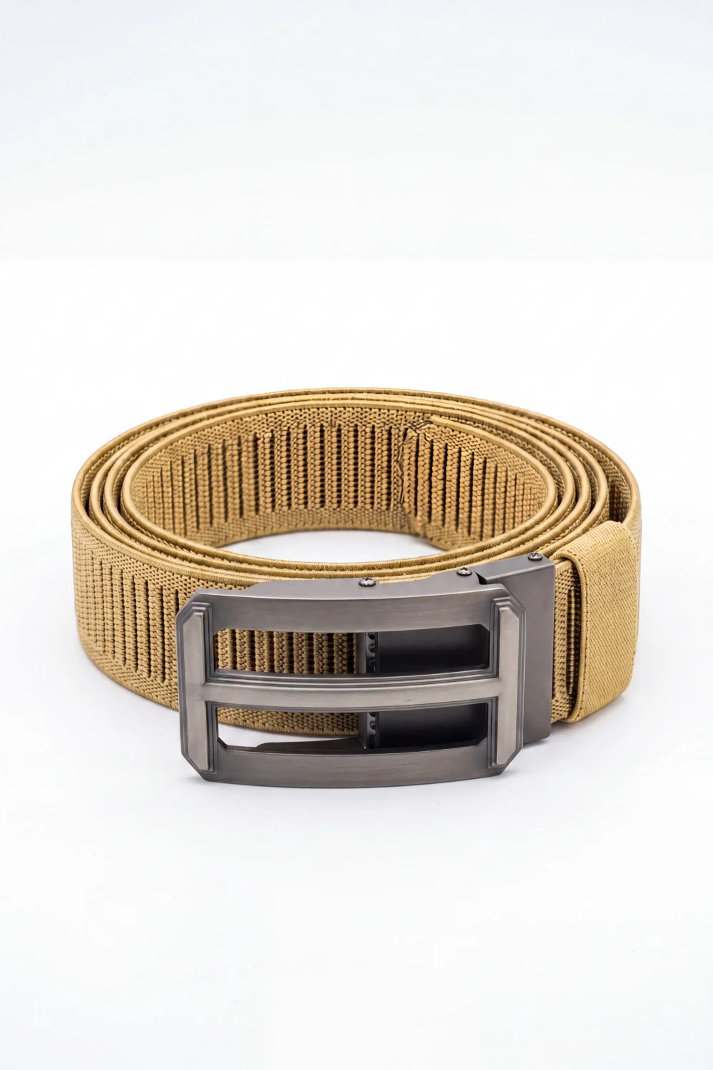 Men’s Tomato Store Ribbed Woven Belt Built Strong Strap Double Bar Buckle Adjustable Slide Fit Durable Edge Stitching - Image 7