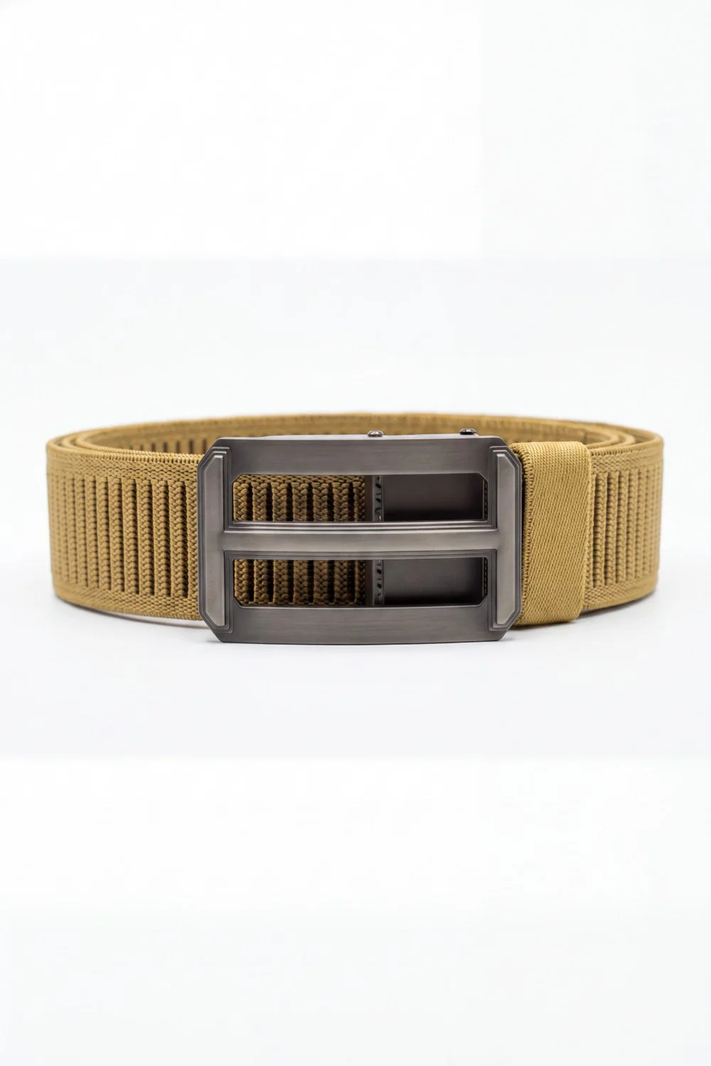 Men’s Tomato Store Ribbed Woven Belt Built Strong Strap Double Bar Buckle Adjustable Slide Fit Durable Edge Stitching - Image 8