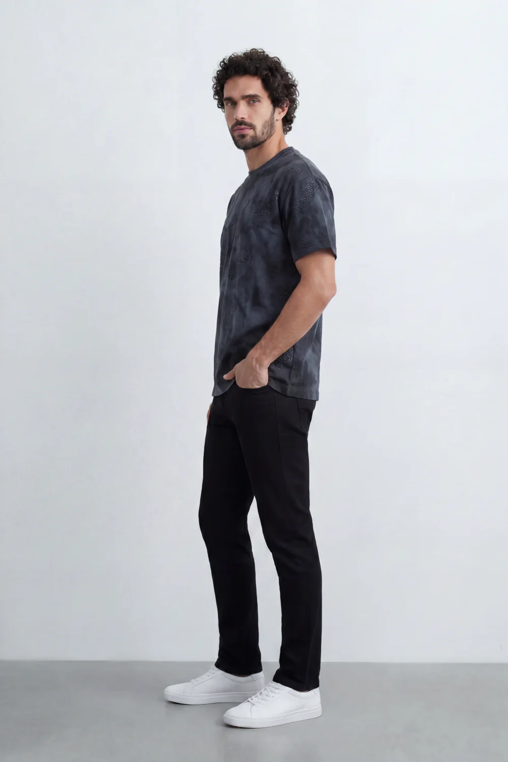 Men’s Tomato Store Sandstorm Fade T-Shirt With Allover Mineral Wash Texture Tonal Cloudy Surface Subtle Distress Marks Relaxed fit - Image 8