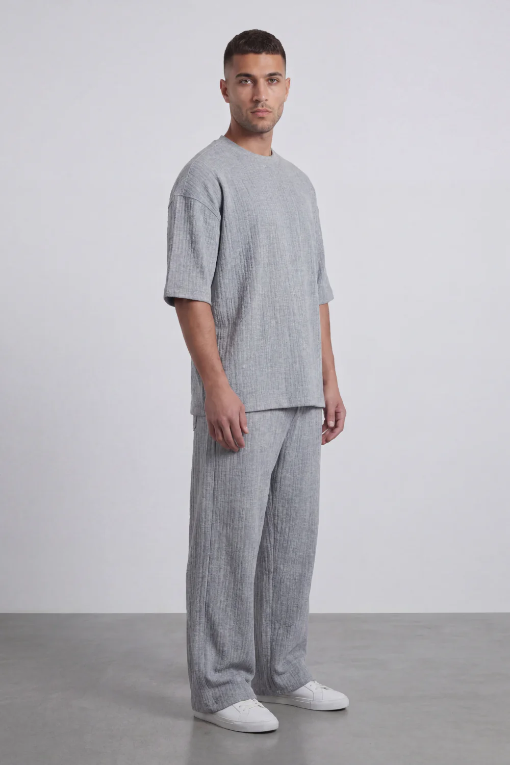 Men’s Tomato Store Shadow Ease Co-Ord Set With Soft Textured Knit Surface Plain Solid Dye Finish Outfit - Image 11
