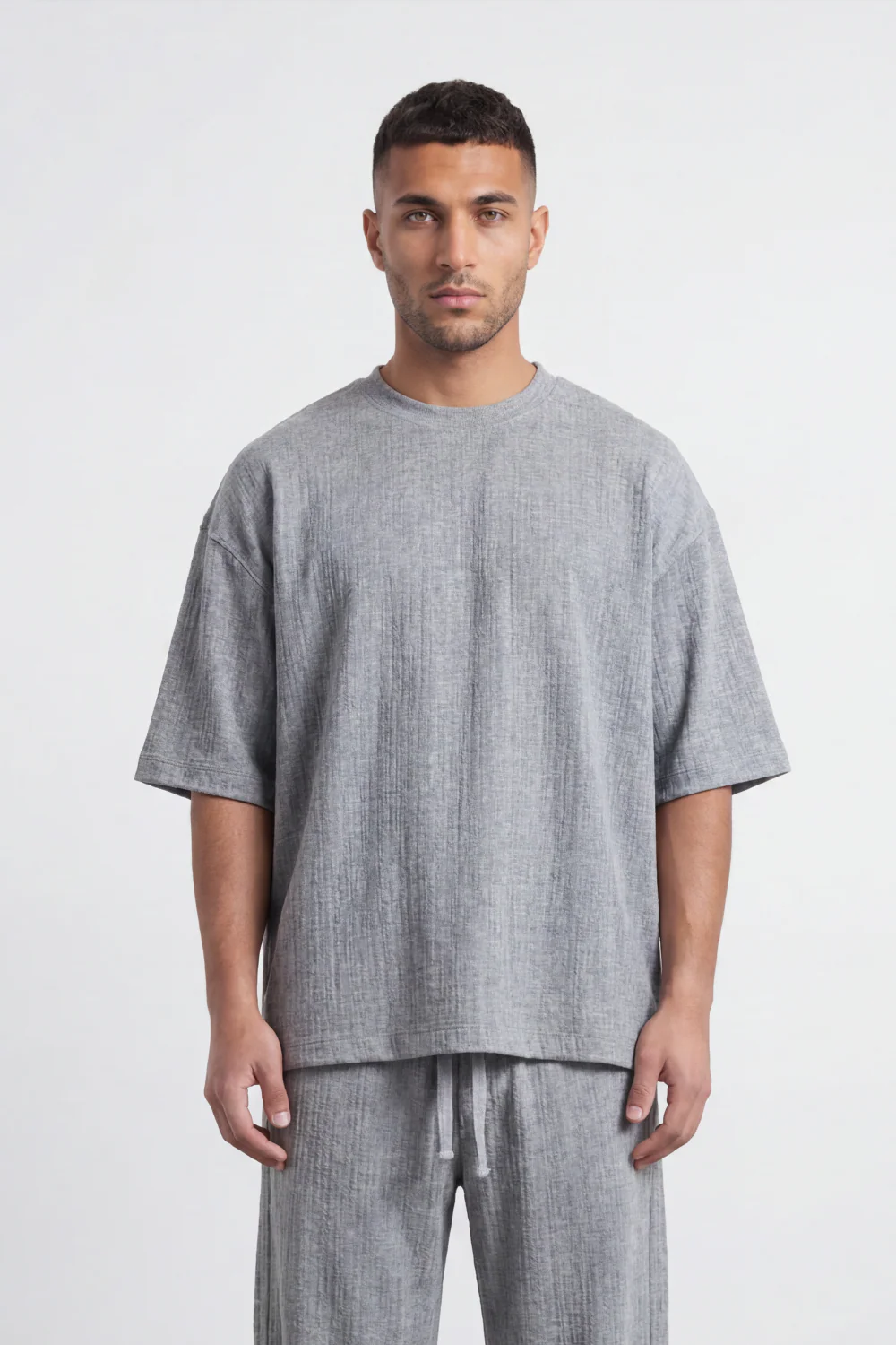 Men’s Tomato Store Shadow Ease Co-Ord Set With Soft Textured Knit Surface Plain Solid Dye Finish Outfit - Image 12