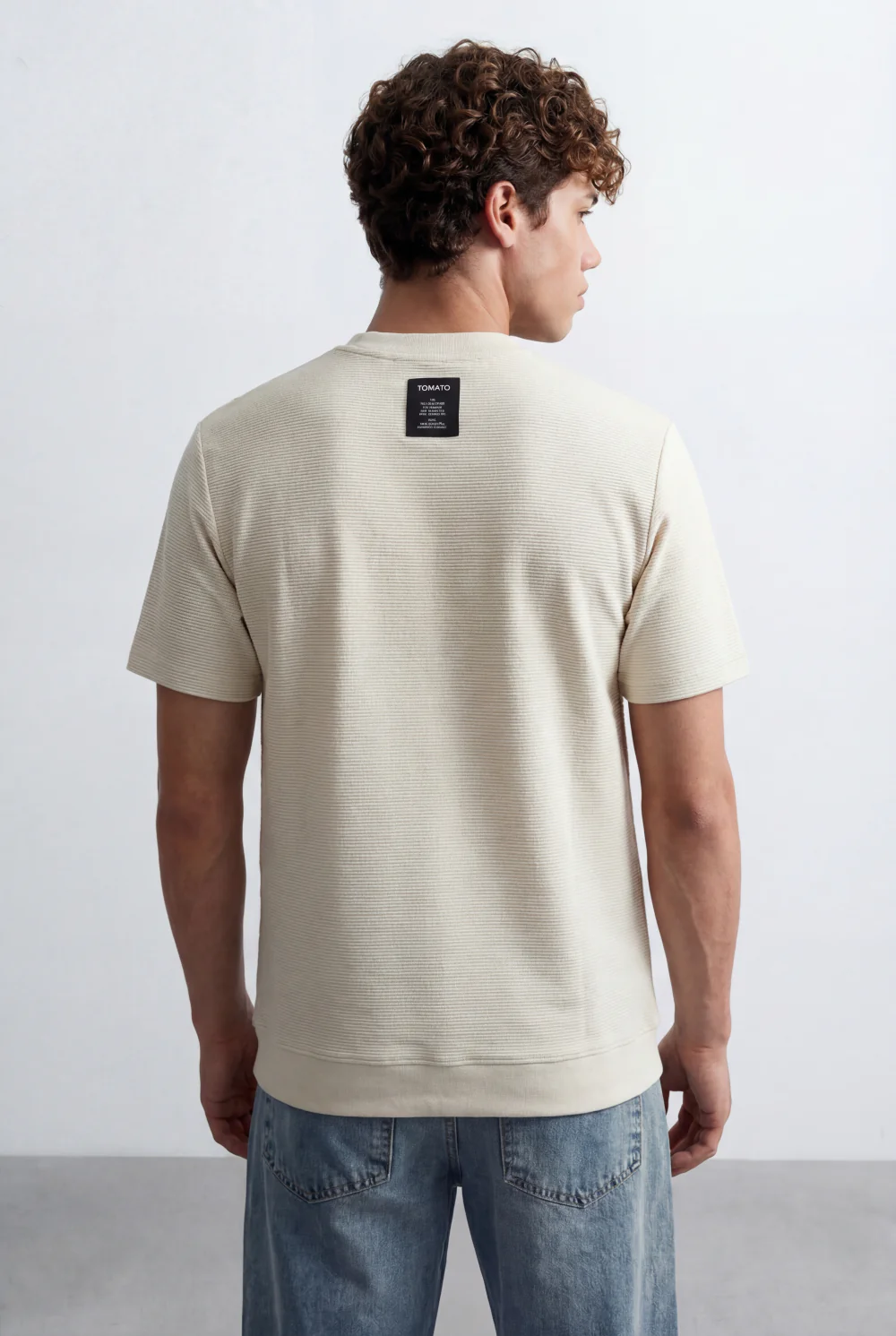 Men’s Tomato Store Short Sleeves Textured Knit Crew Neck Regular Fit T-Shirt - Image 10