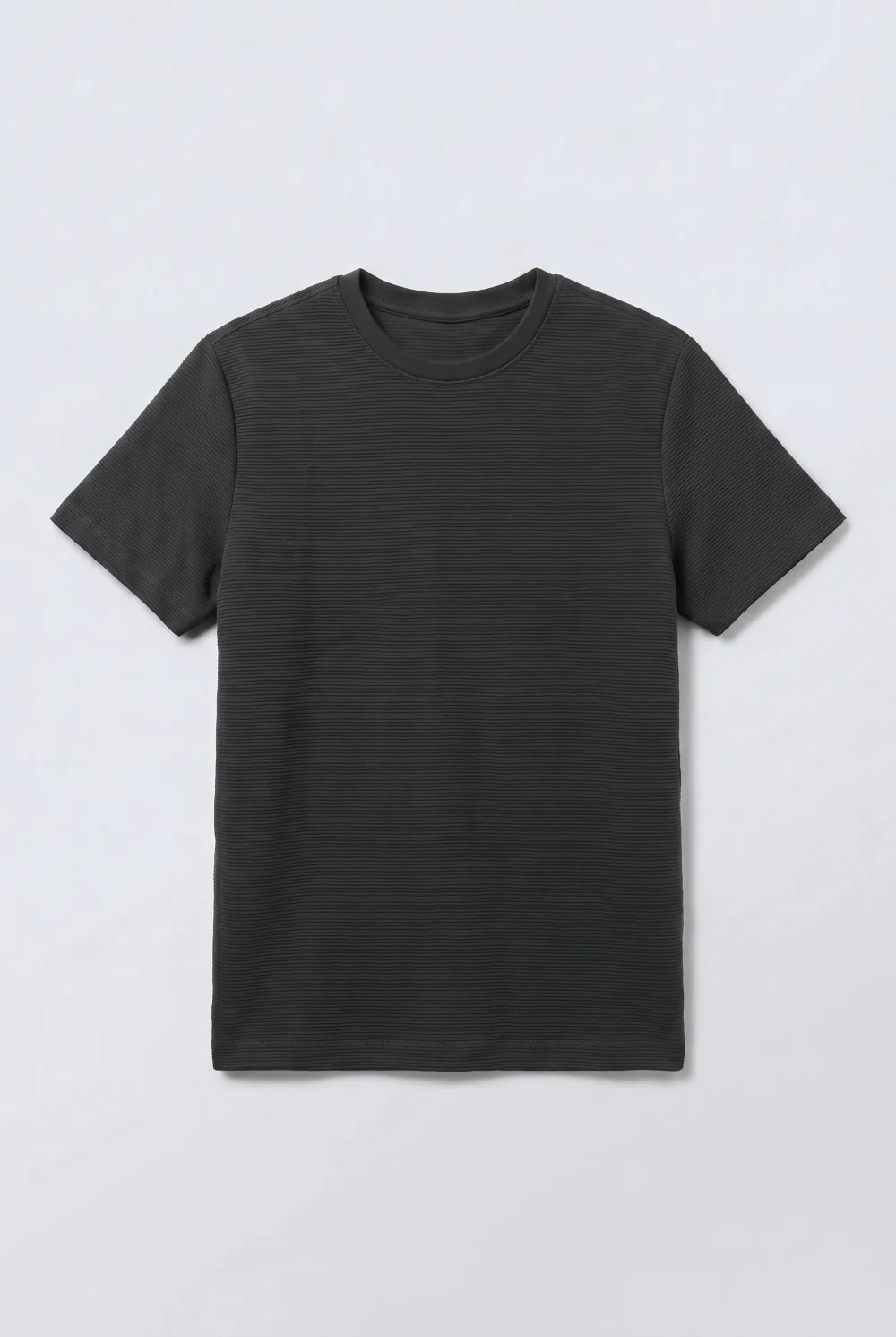 Men’s Tomato Store Slim Fit Textured Micro Rib Tailored Breathable Fabric Everyday Premium Basic T-Shirt - Image 2