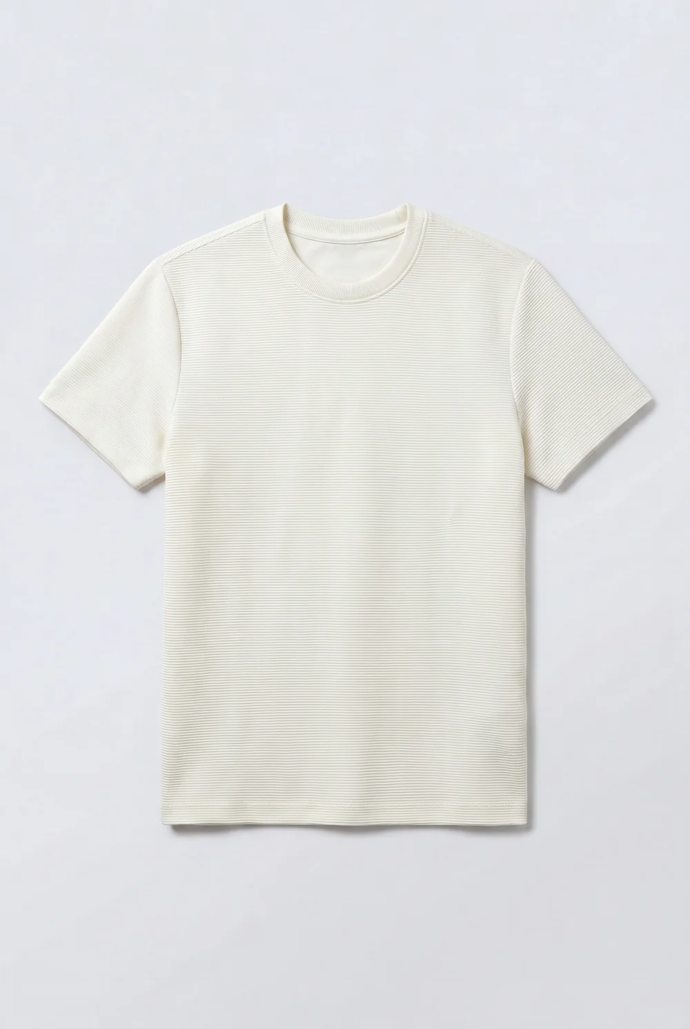 Men’s Tomato Store Slim Fit Textured Micro Rib Tailored Breathable Fabric Everyday Premium Basic T-Shirt - Image 8