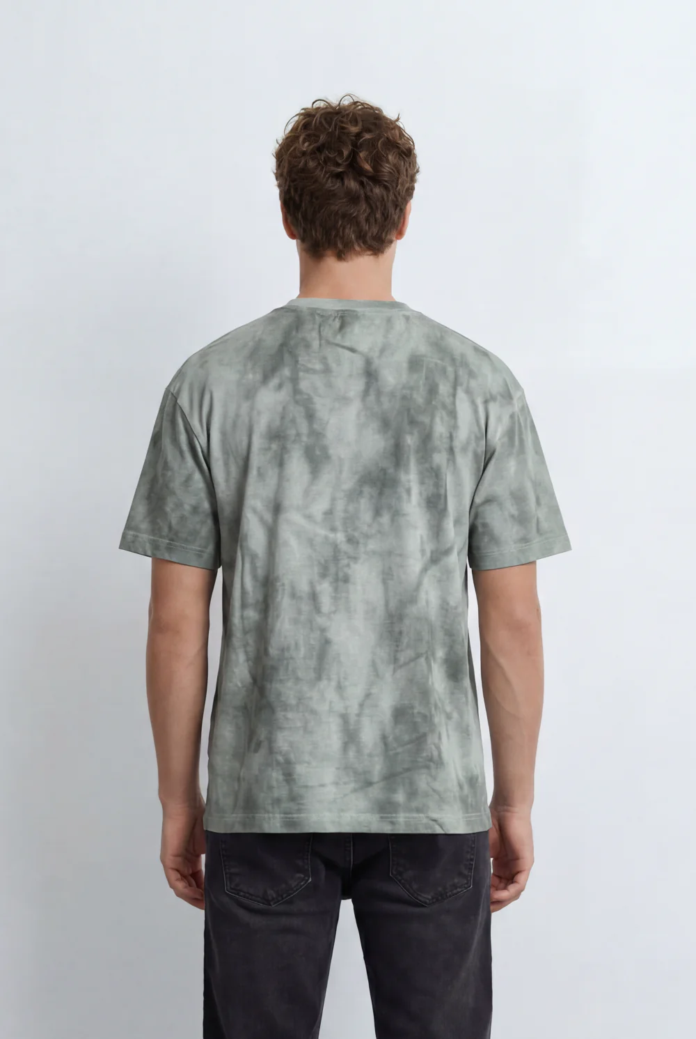 Men’s Tomato Store Soft Cloud Wash With Subtle Tie Dye T-Shirt With Minimal Chest Print - Image 10