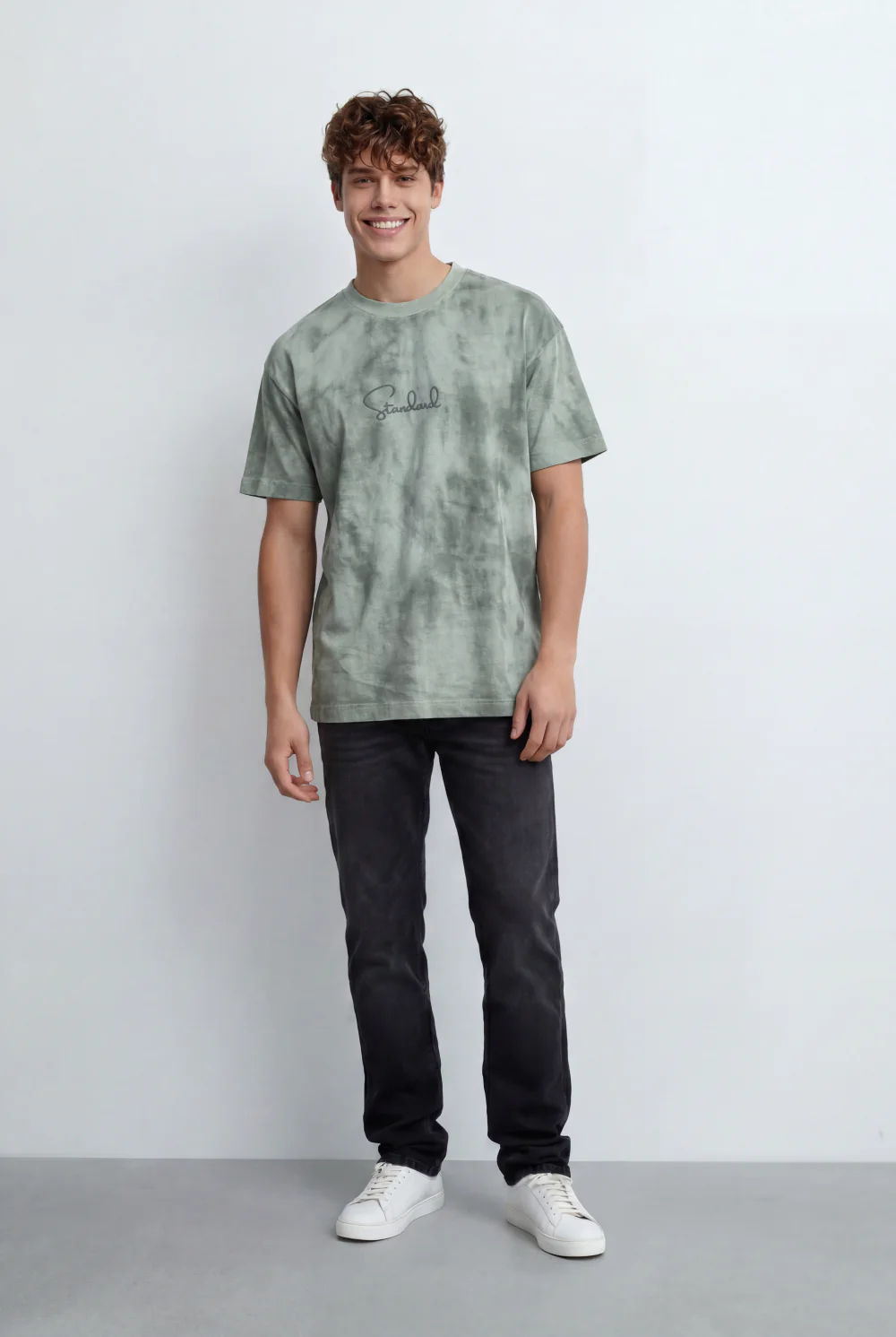 Men’s Tomato Store Soft Cloud Wash With Subtle Tie Dye T-Shirt With Minimal Chest Print - Image 11